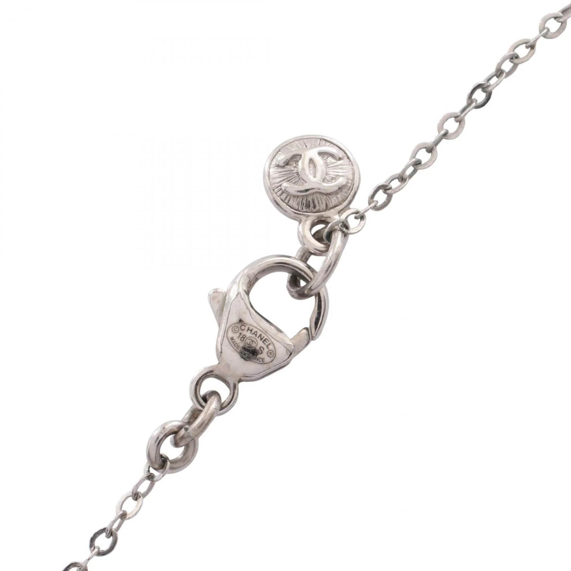CC Logo Pendant Necklace Sterling Silver - Image 4