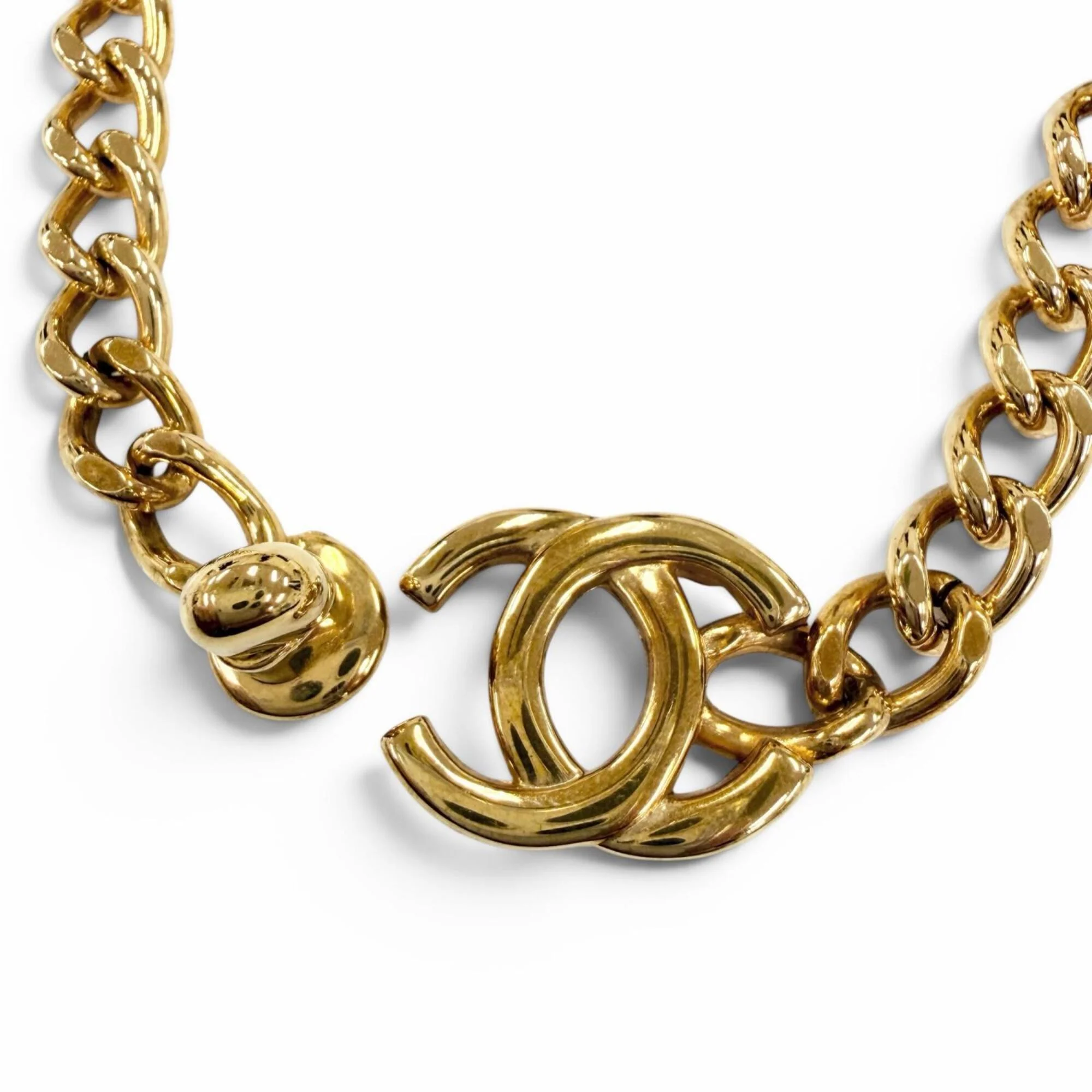 CC Logo Turnlock Pendant Necklace Metal - Image 5