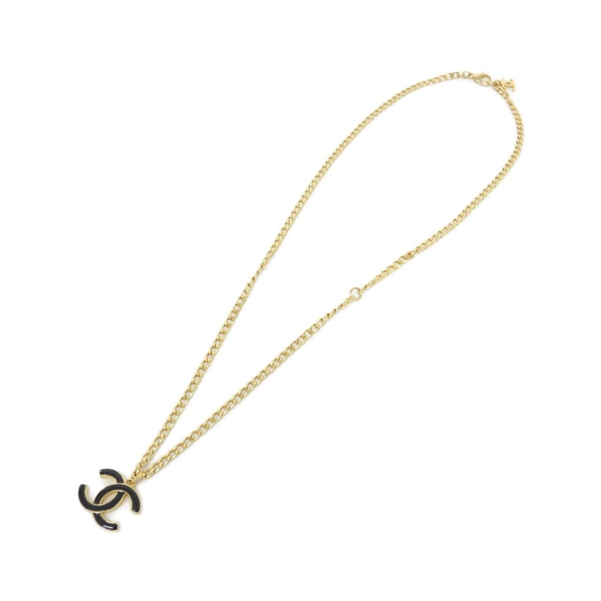 Pendant Necklace Black and Gold - Image 2
