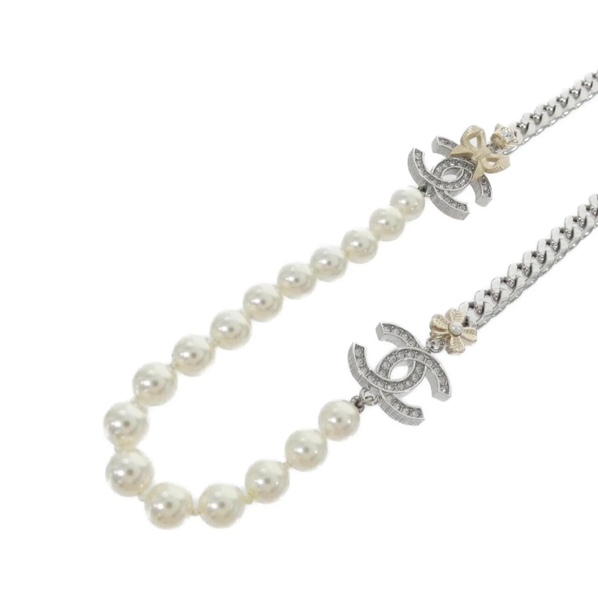 Pendant Necklace Metal With Artificial Pearl