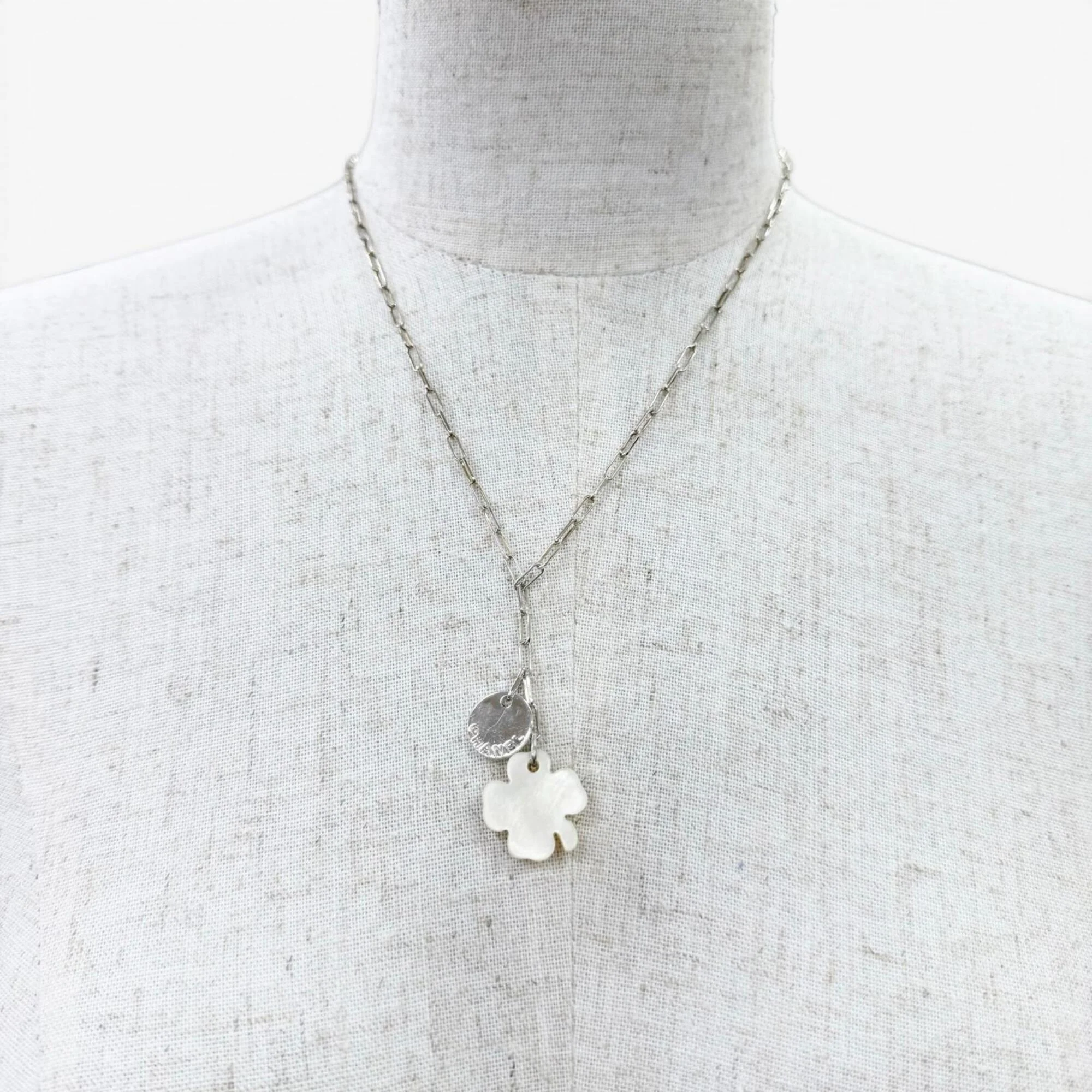Pendant Necklace Shell and Sterling Silver - Image 3