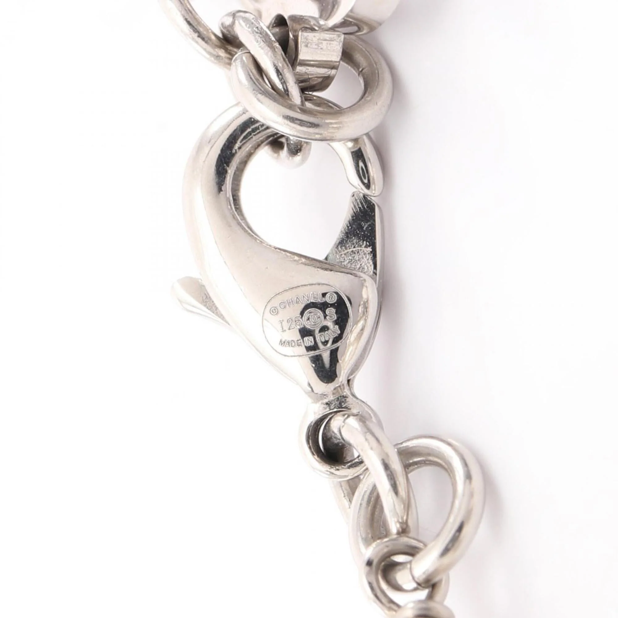 Pendant Necklace Stainless Steel and Artificial Pearl and Rhinestone - Image 5