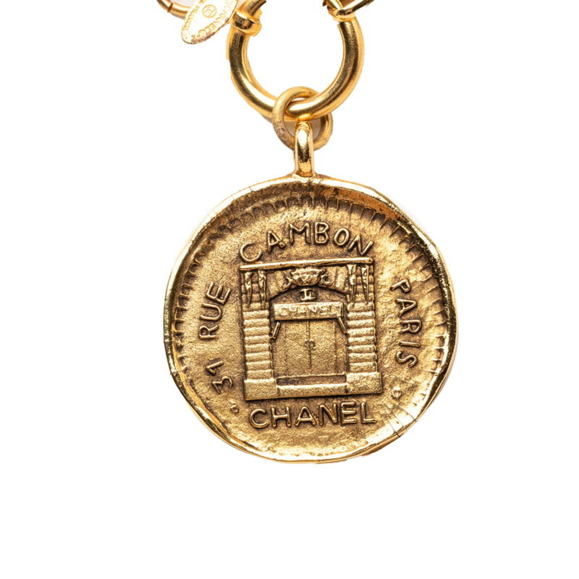Vintage Chain Pendant Necklace Metal - Image 2