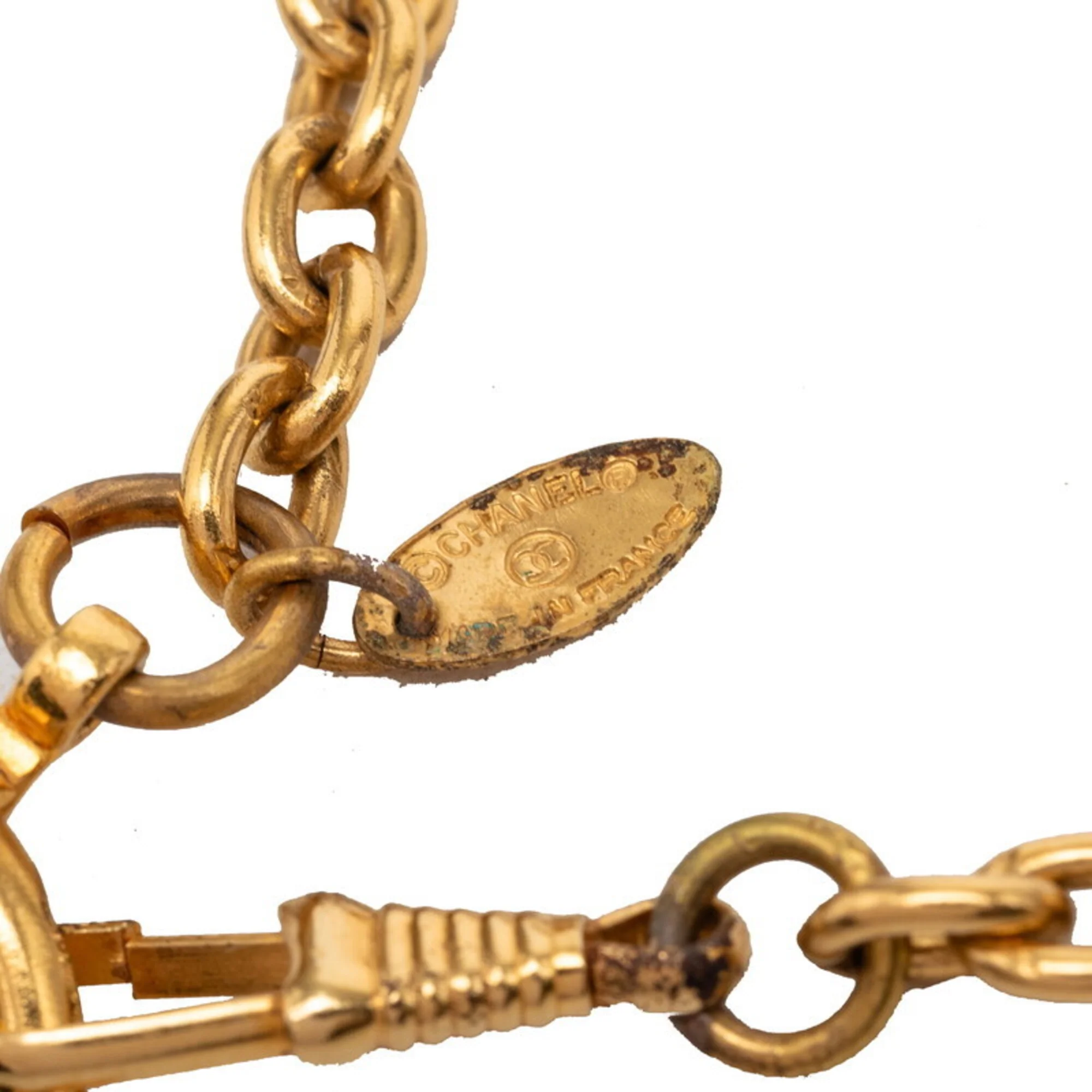 Vintage Chain Pendant Necklace Metal - Image 4