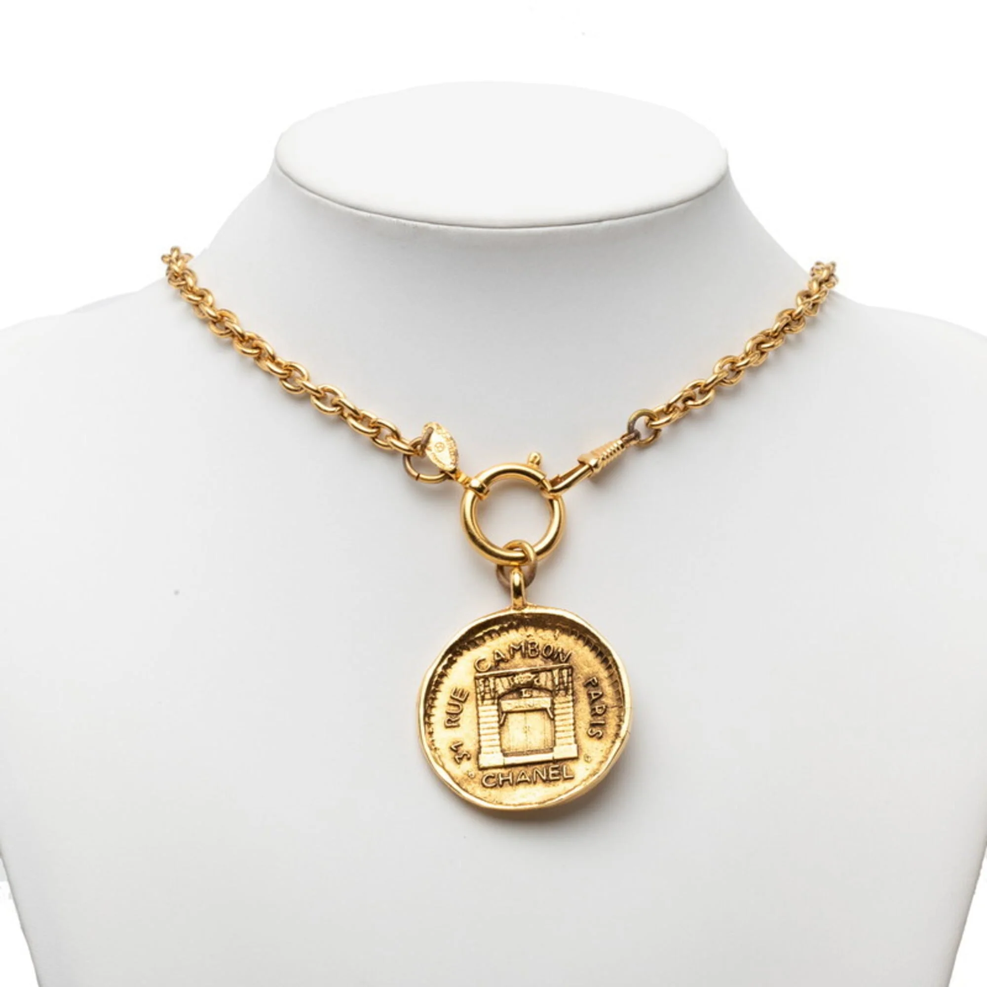 Vintage Chain Pendant Necklace Metal - Image 6