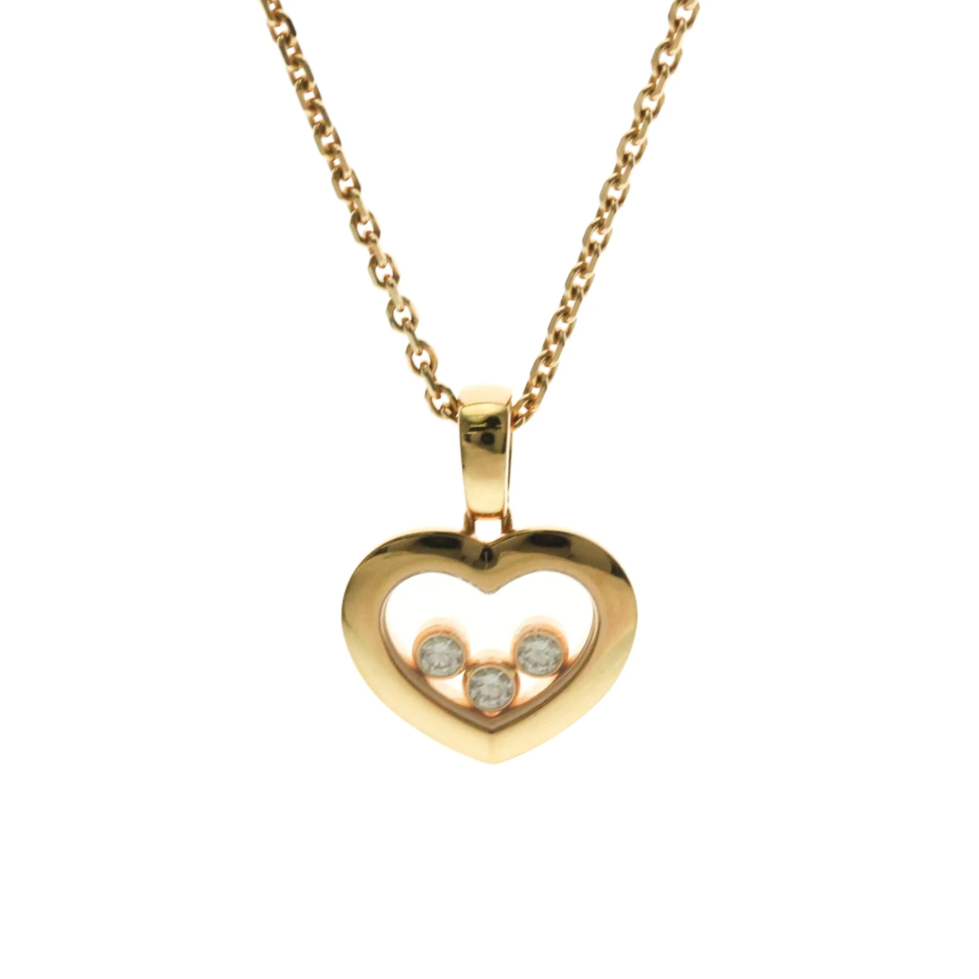 Happy Diamonds Pendant Necklace 18K Rose Gold with Diamond