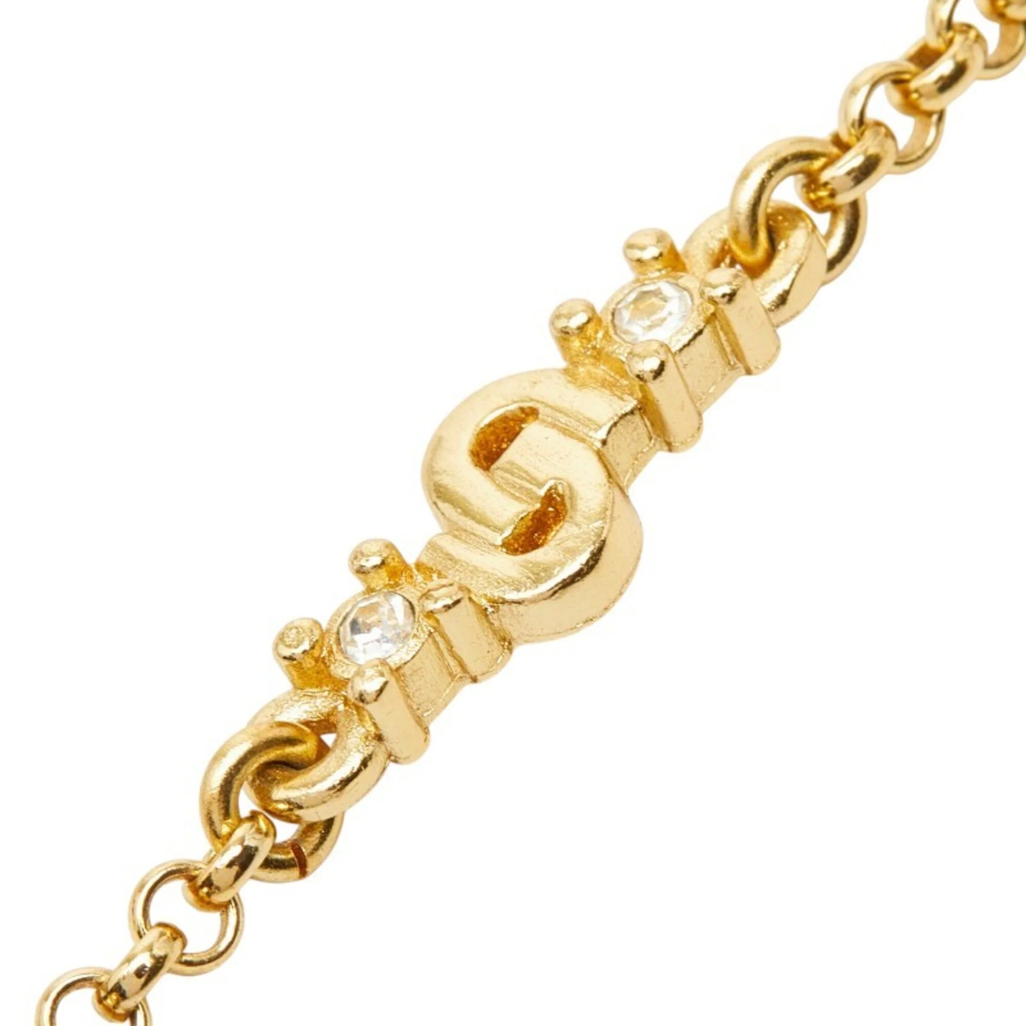 CD Pendant Necklace Gold Plated with Rhinestone - Image 3