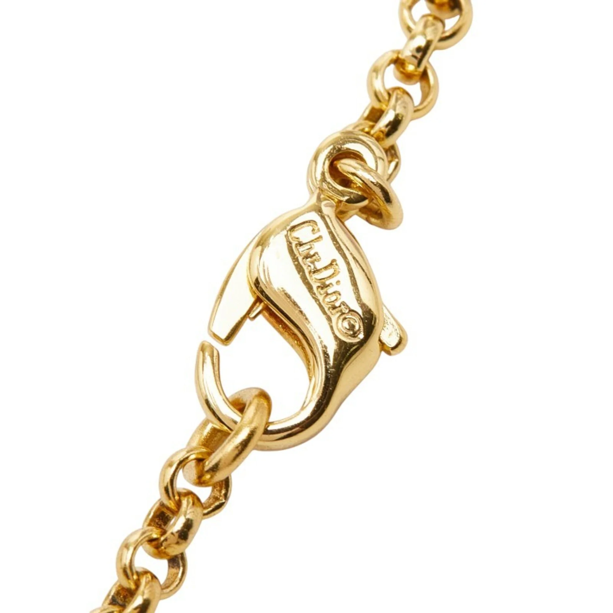 CD Pendant Necklace Gold Plated with Rhinestone - Image 4