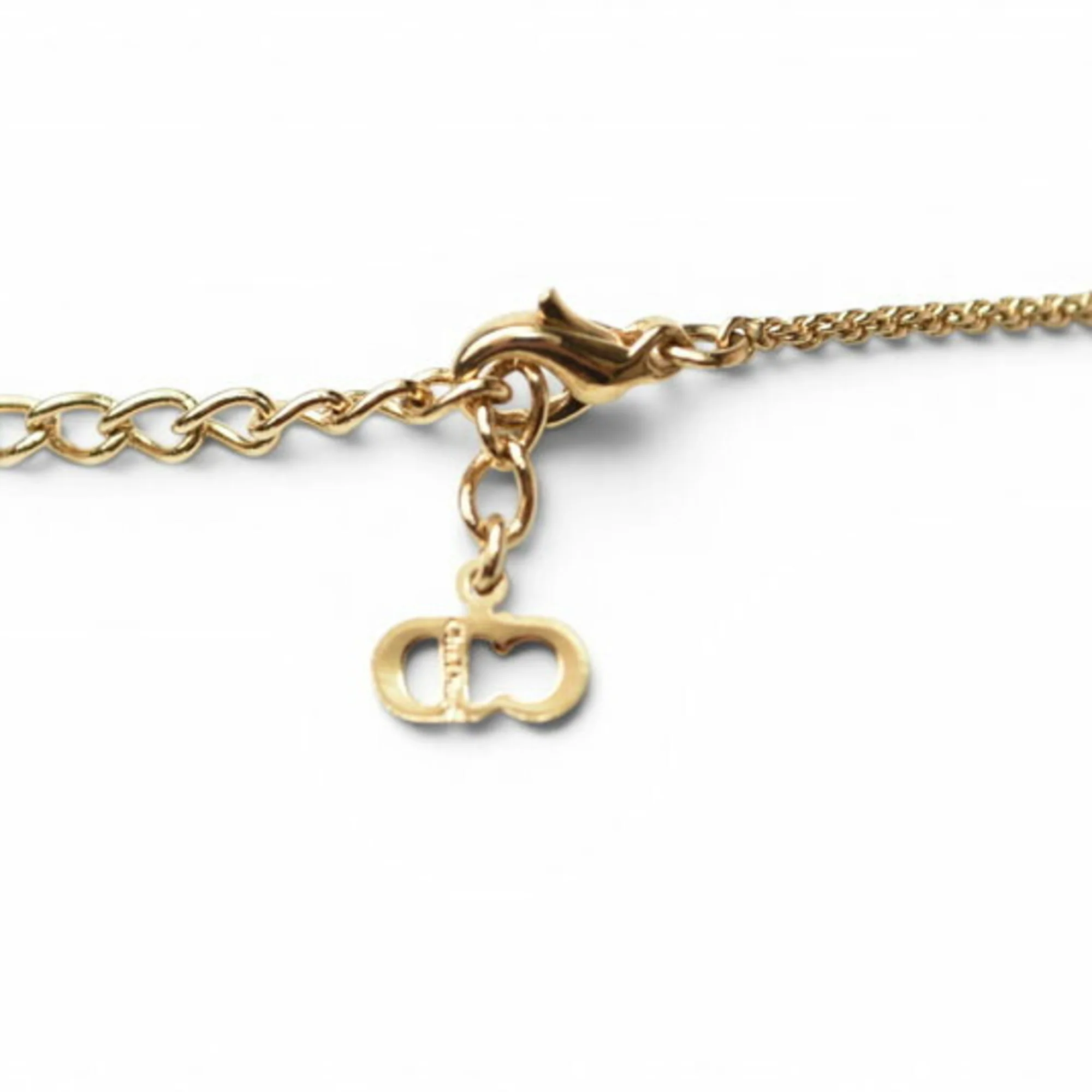 Heart Motif Pendant Necklace Gold and Rhinestone - Image 5