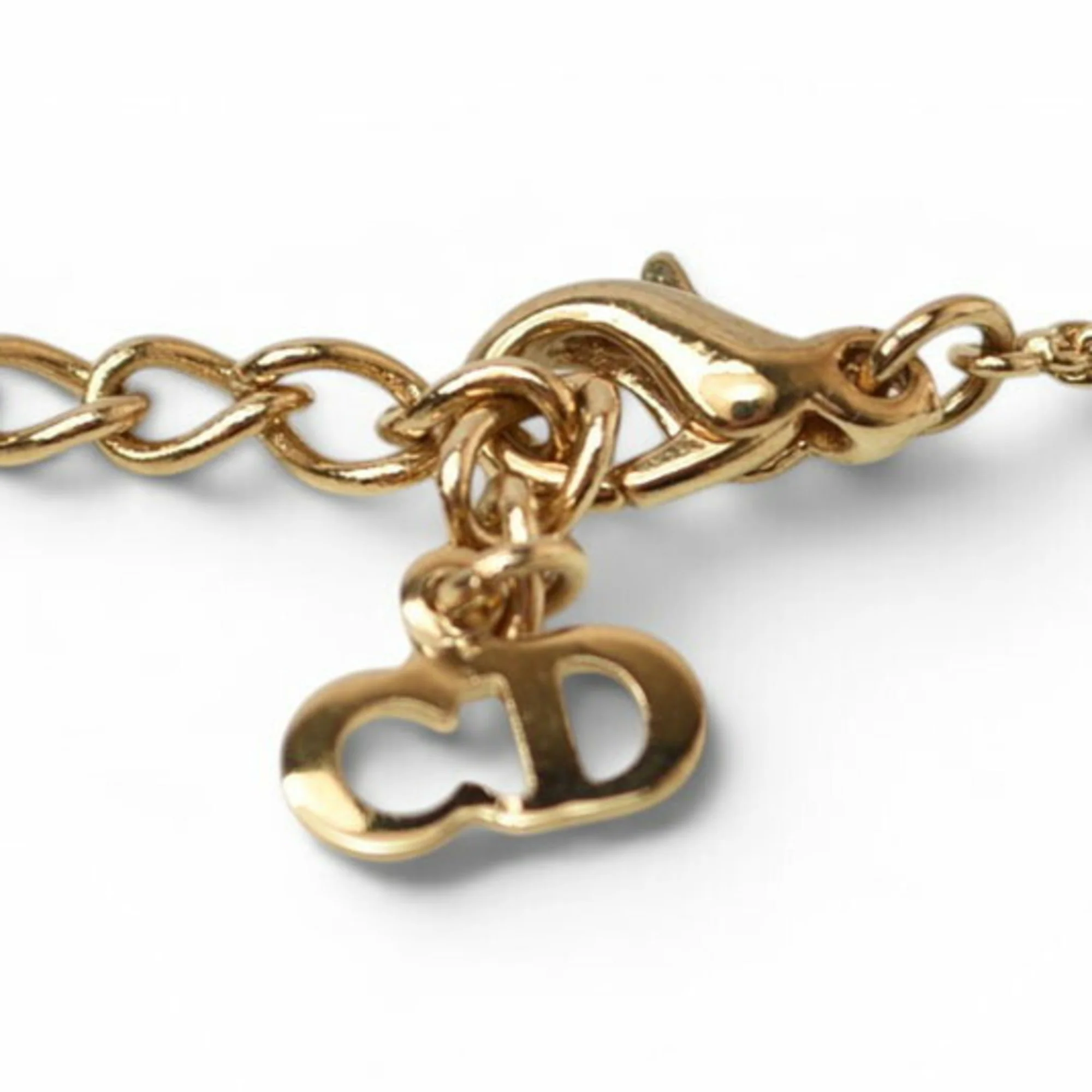 Heart Motif Pendant Necklace Gold and Rhinestone - Image 6