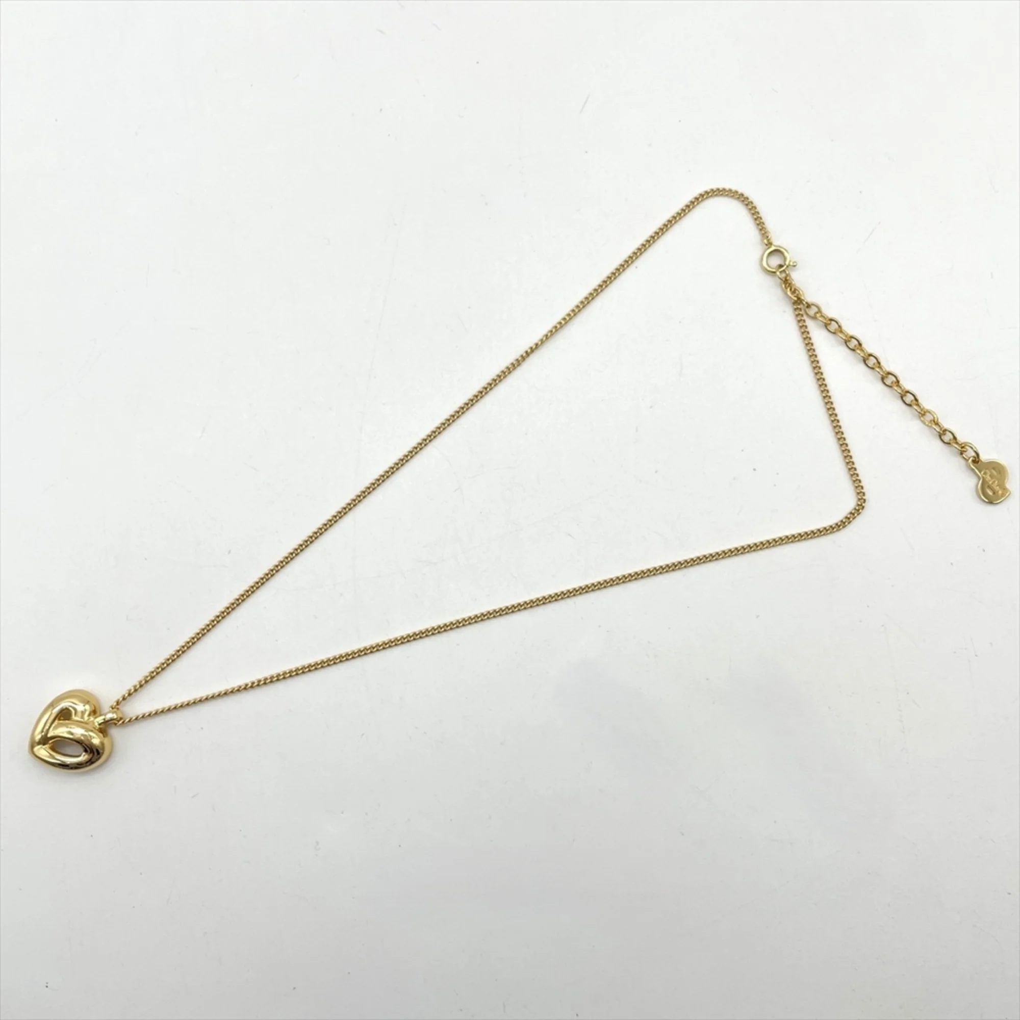 Heart Motif Pendant Necklace Metal Gold - Image 5