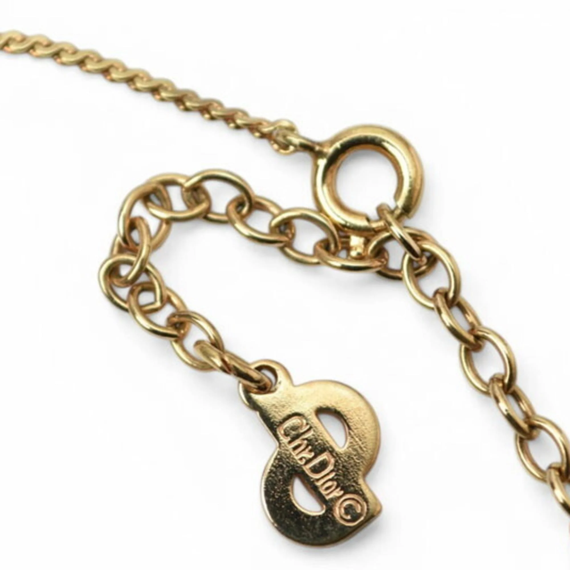 Heart Pendant Necklace Gold and Rhinestone - Image 8