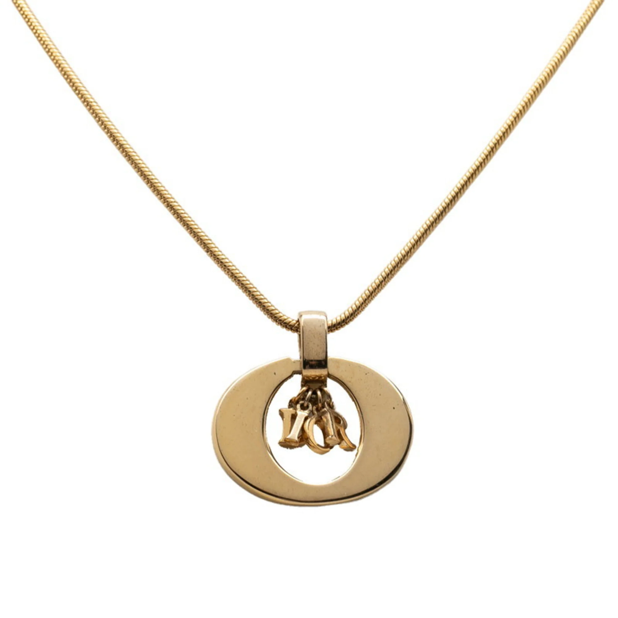 Logo Pendant Necklace Metal