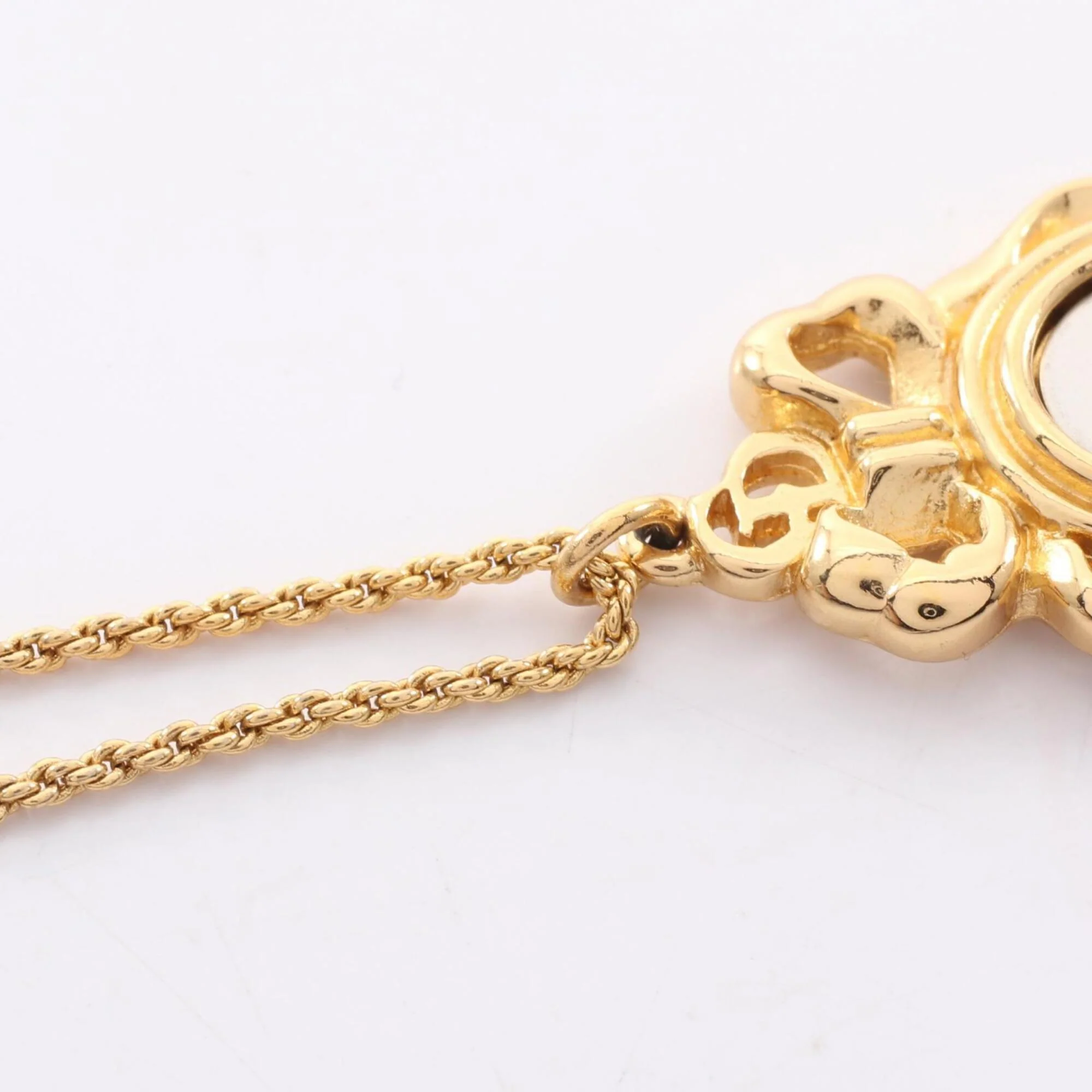 Mirror Motif Pendant Necklace Gold Plated (GP) - Image 7