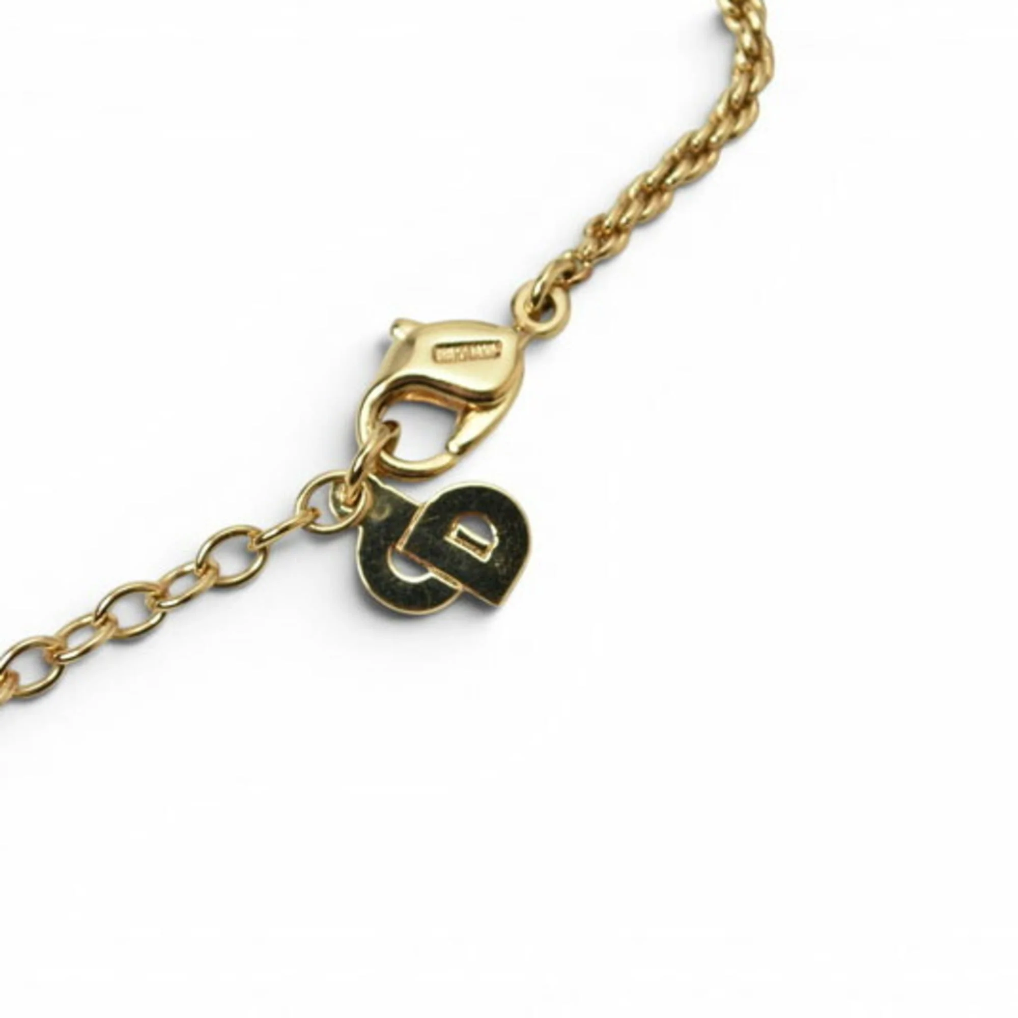 Pendant Necklace Gold and Rhinestone - Image 4