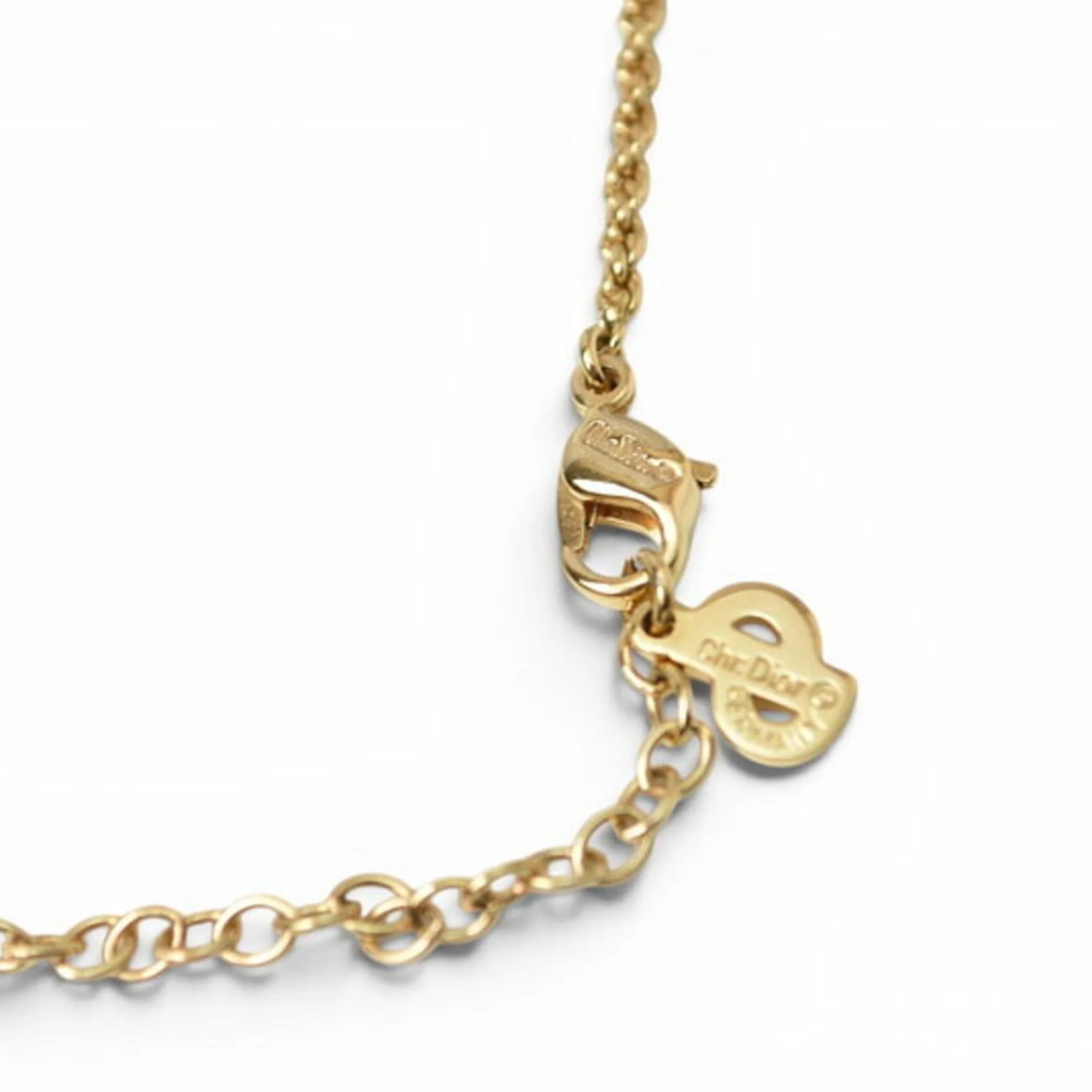 Pendant Necklace Gold and Rhinestone - Image 7