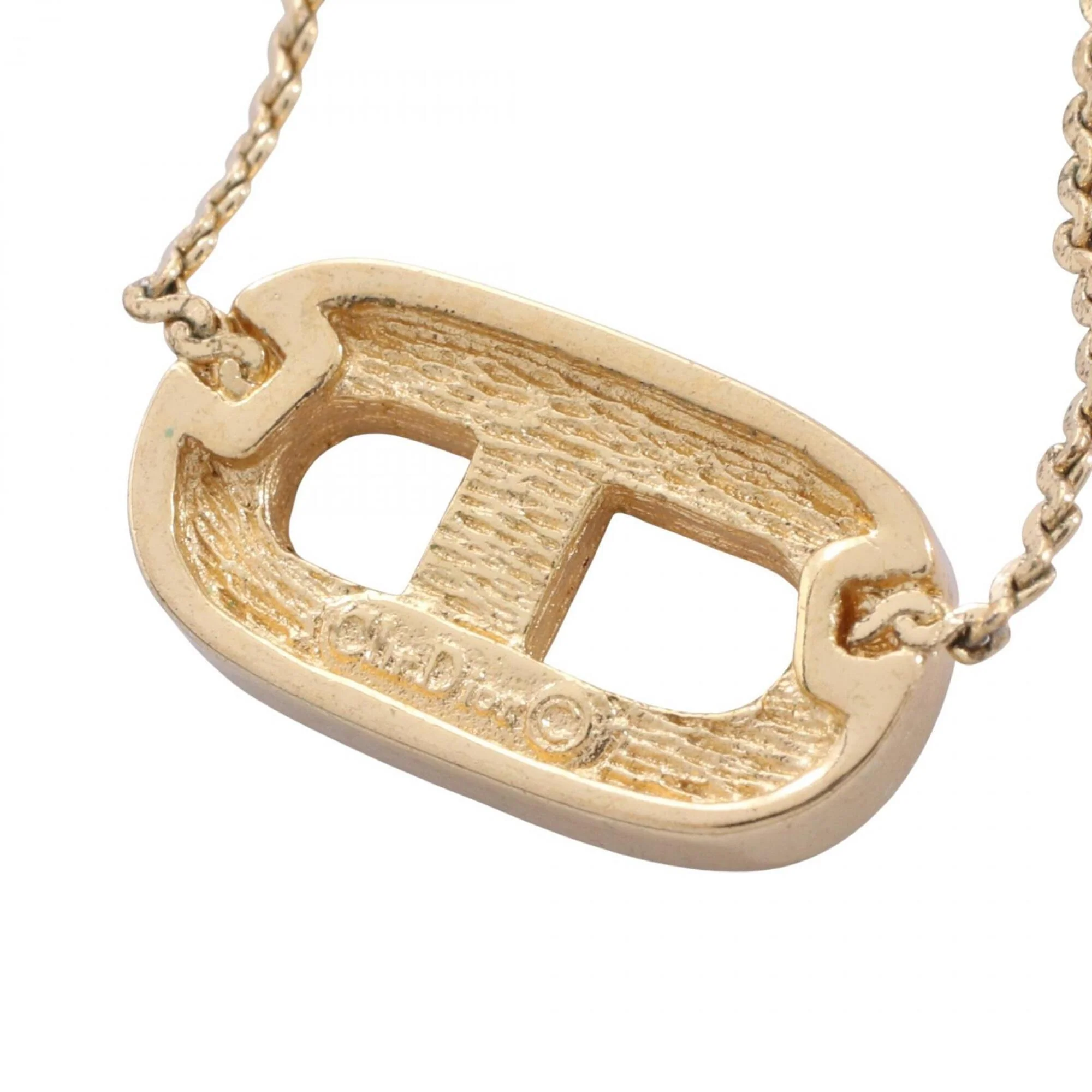 Pendant Necklace Gold and Rhinestone - Image 2
