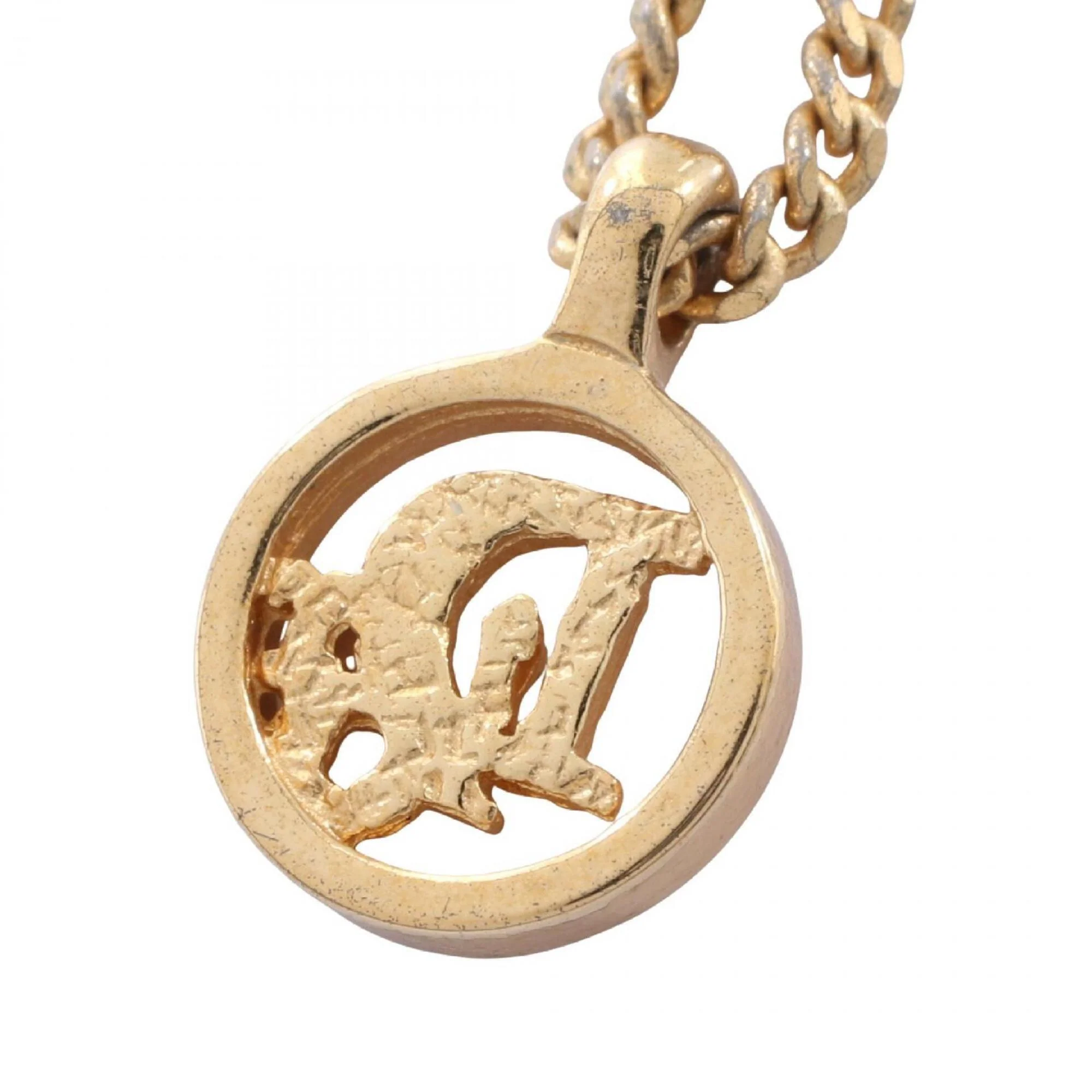 Pendant Necklace Gold and Rhinestone - Image 2
