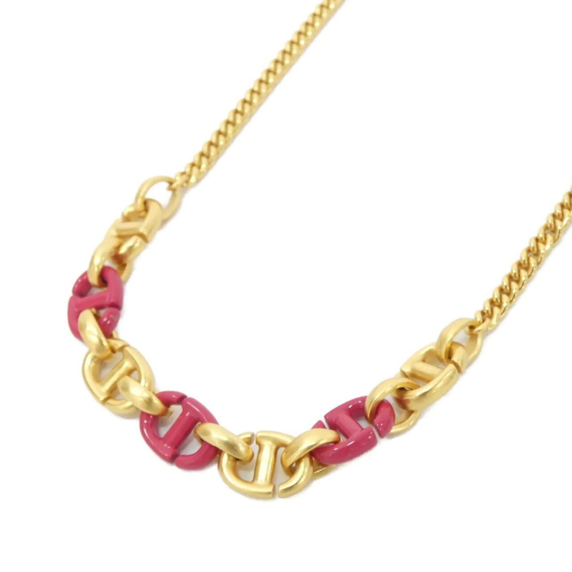 Pendant Necklace Gold Pink
