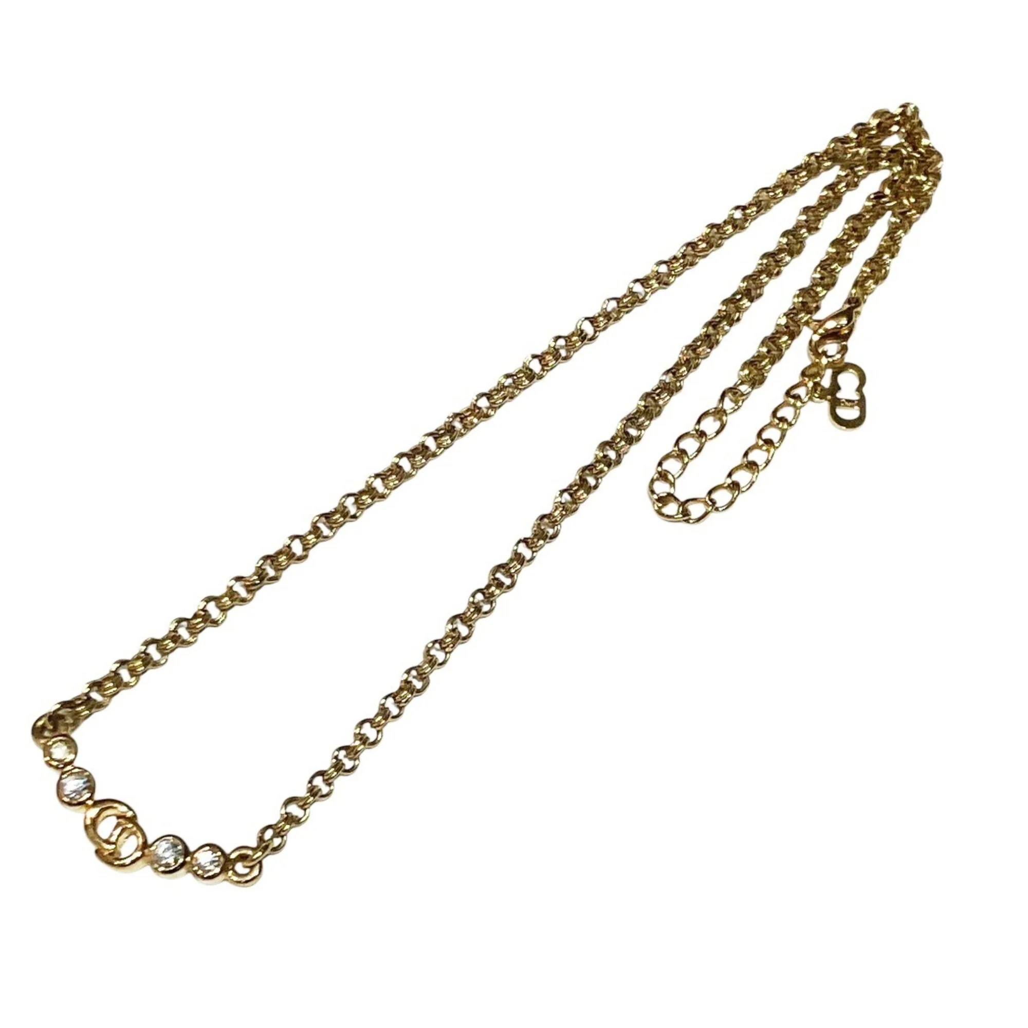 Pendant Necklace Gold with Rhinestone - Image 3