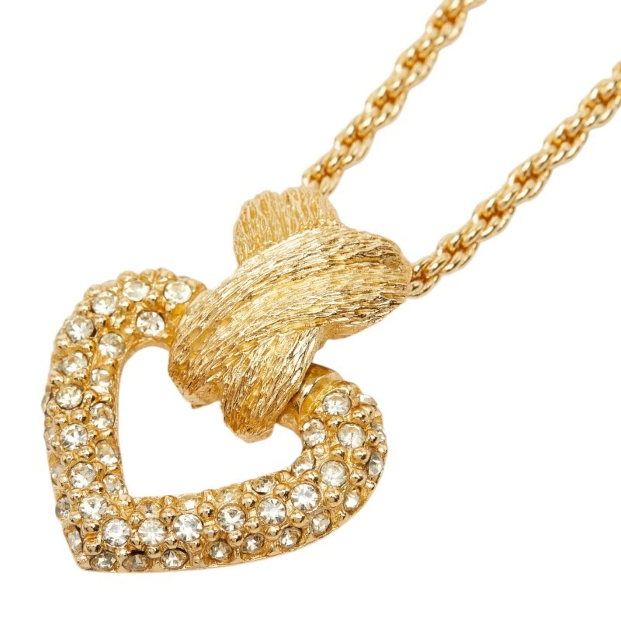 Pendant Necklace Rhinestone and Gold