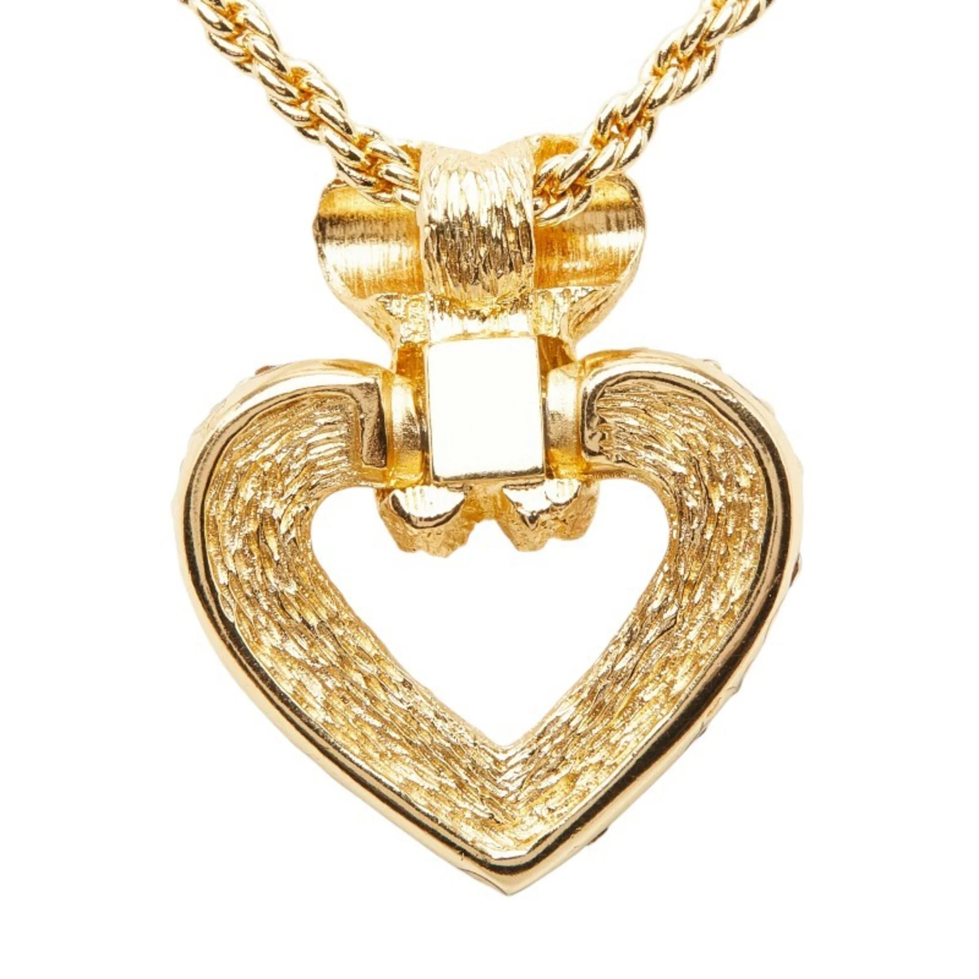 Pendant Necklace Rhinestone and Gold - Image 3