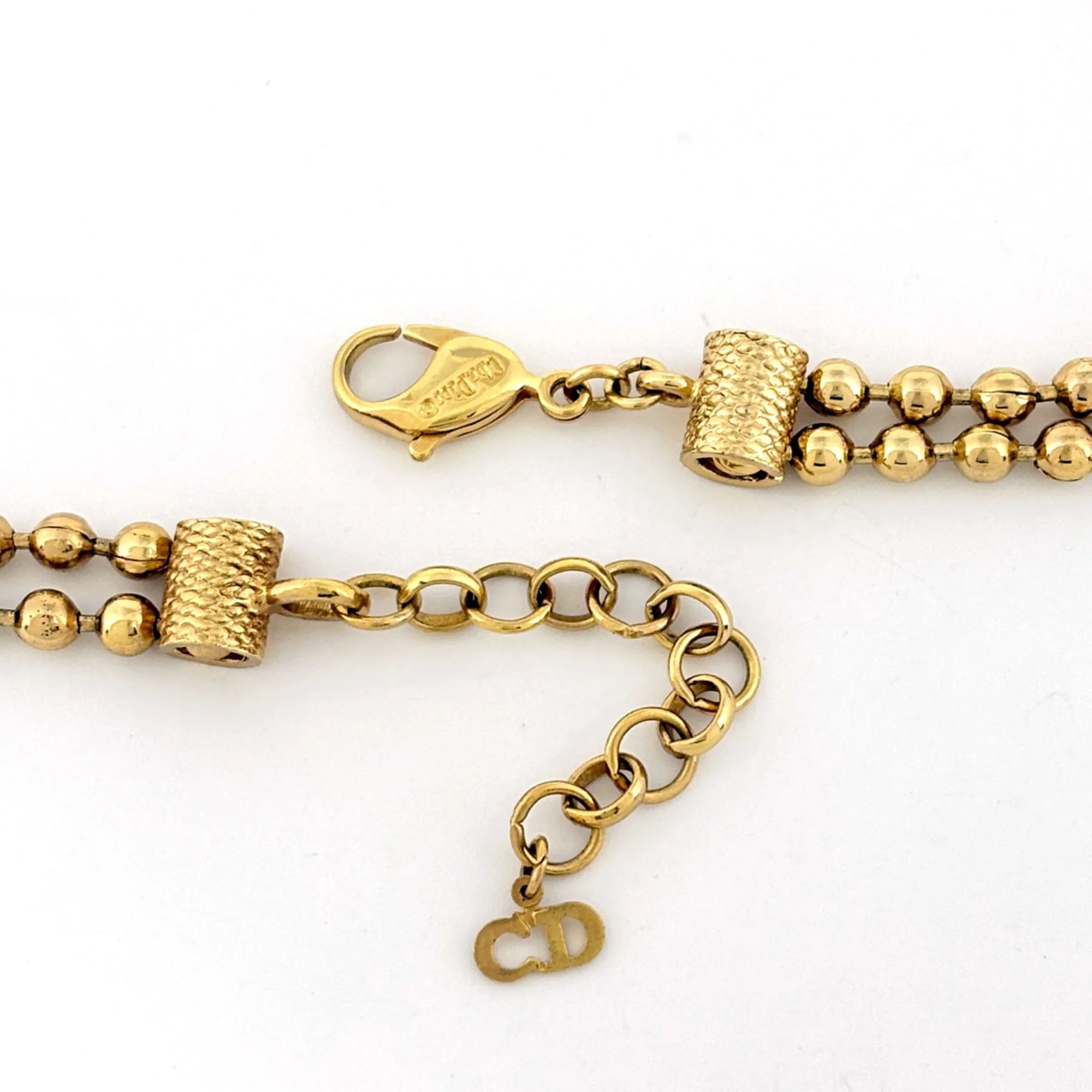 Pendant Necklace Rhinestone and GP Gold - Image 3