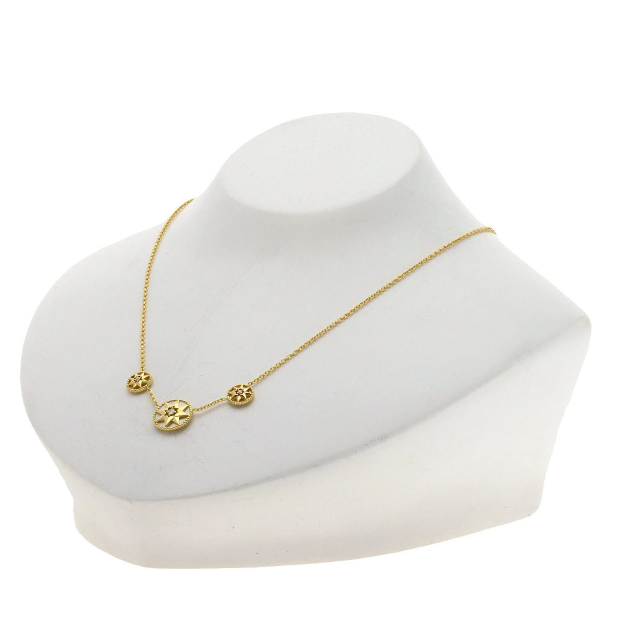 Rose des Vents Pendant Necklace 18K Yellow Gold with Diamond - Image 5