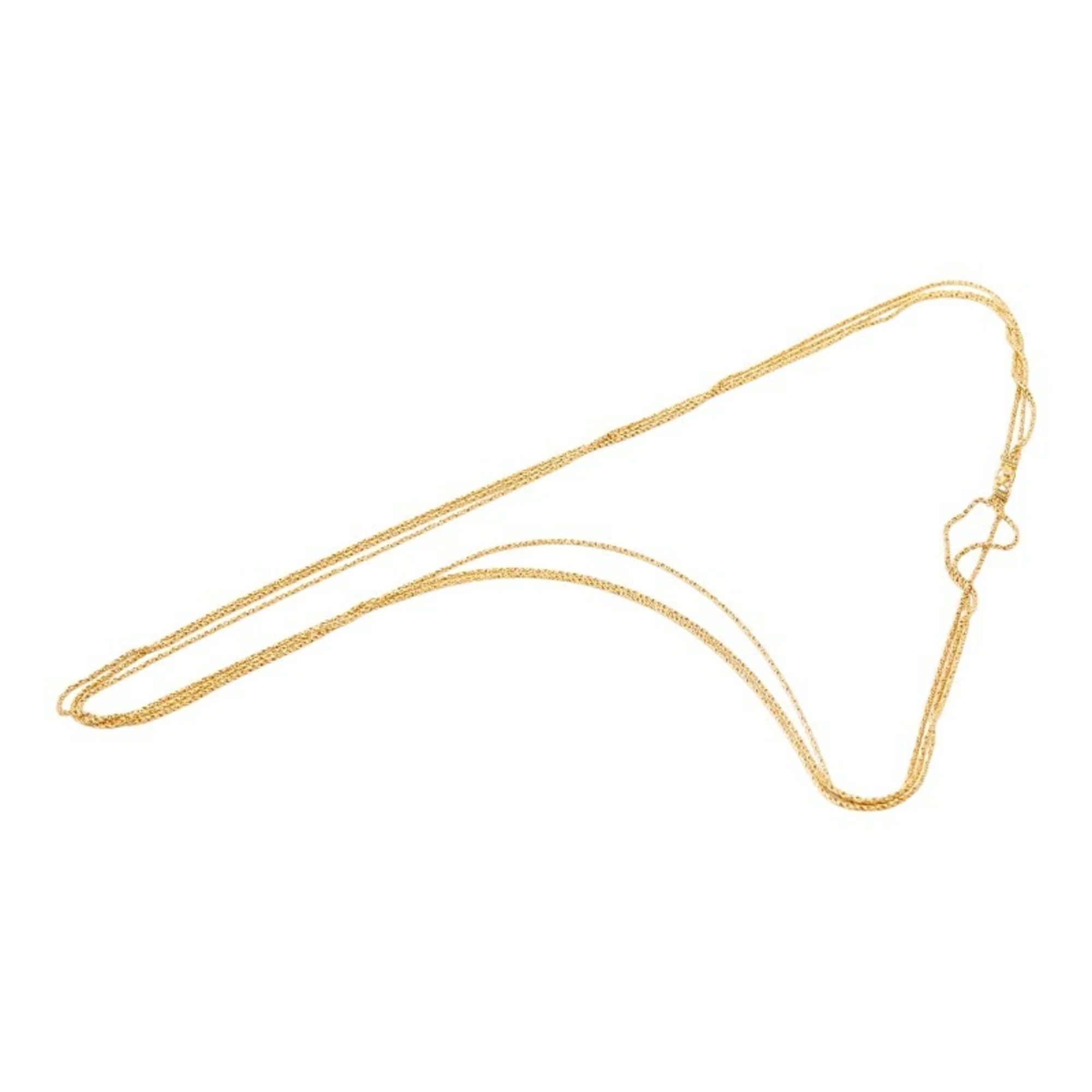 Triple Chain Pendant Necklace Gold - Image 3