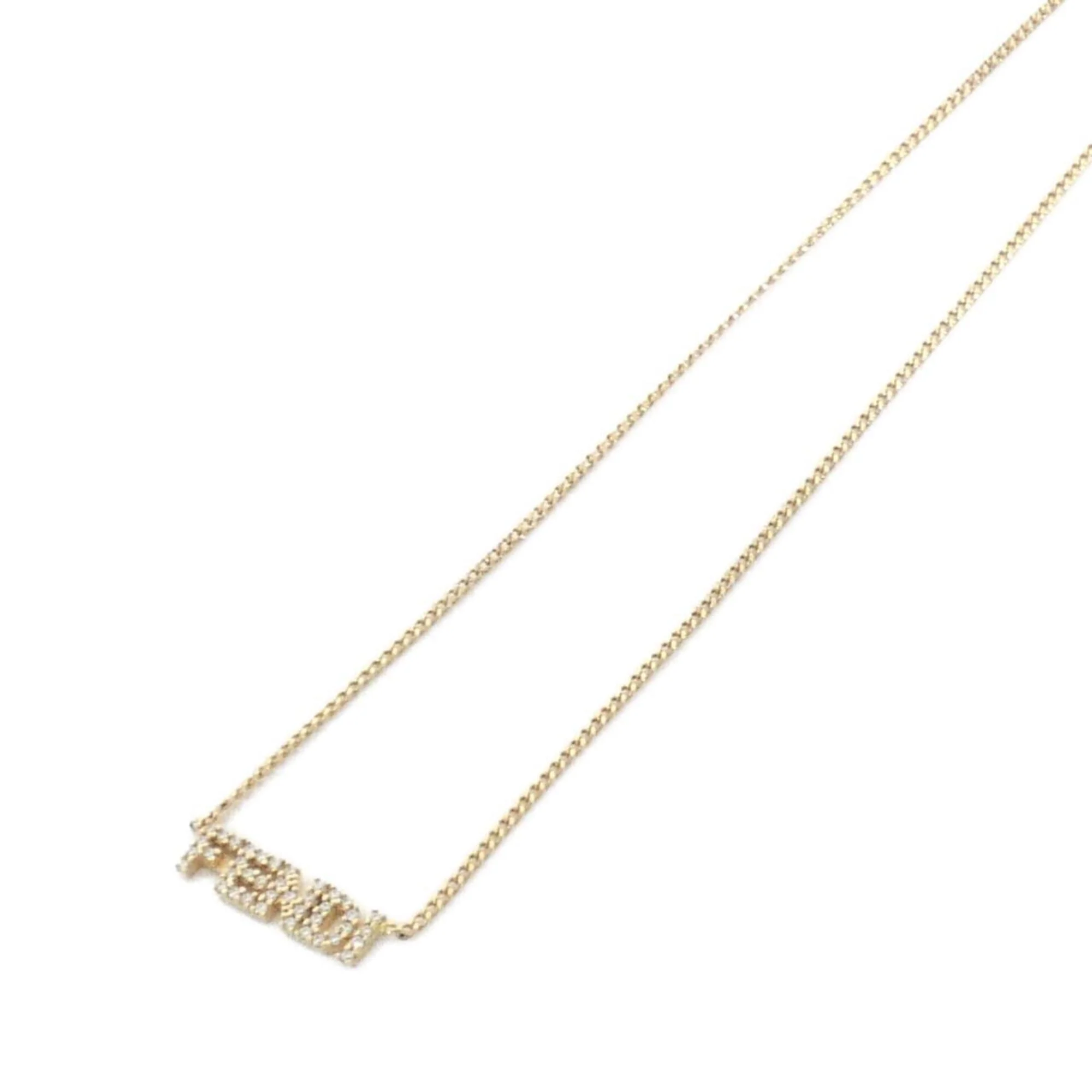 Pendant Necklace Gold and Clear