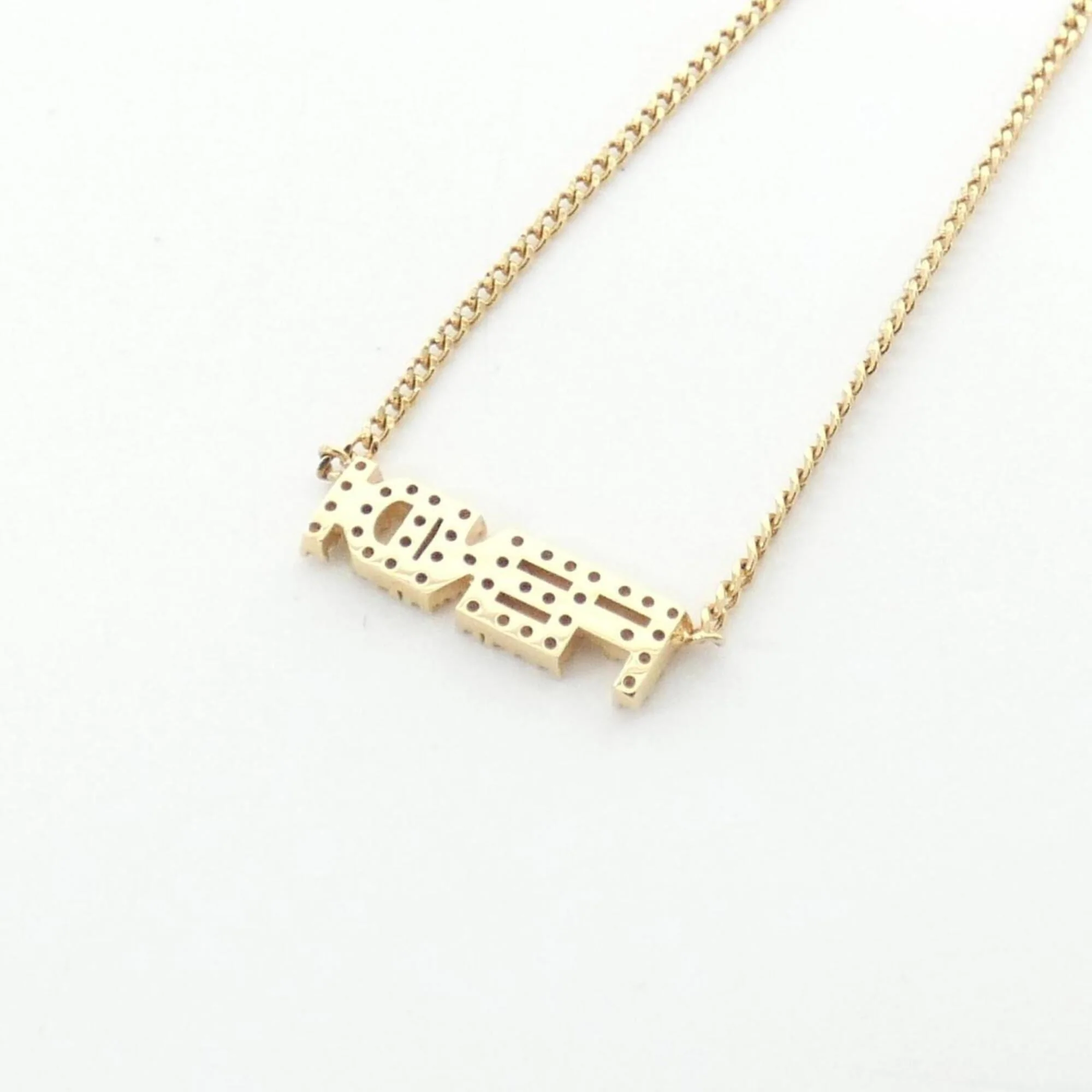 Pendant Necklace Gold and Clear - Image 4