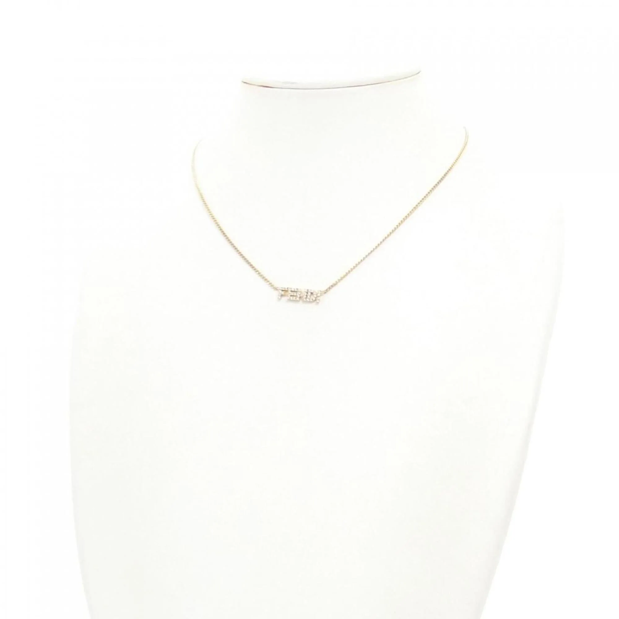Pendant Necklace Gold and Clear - Image 6