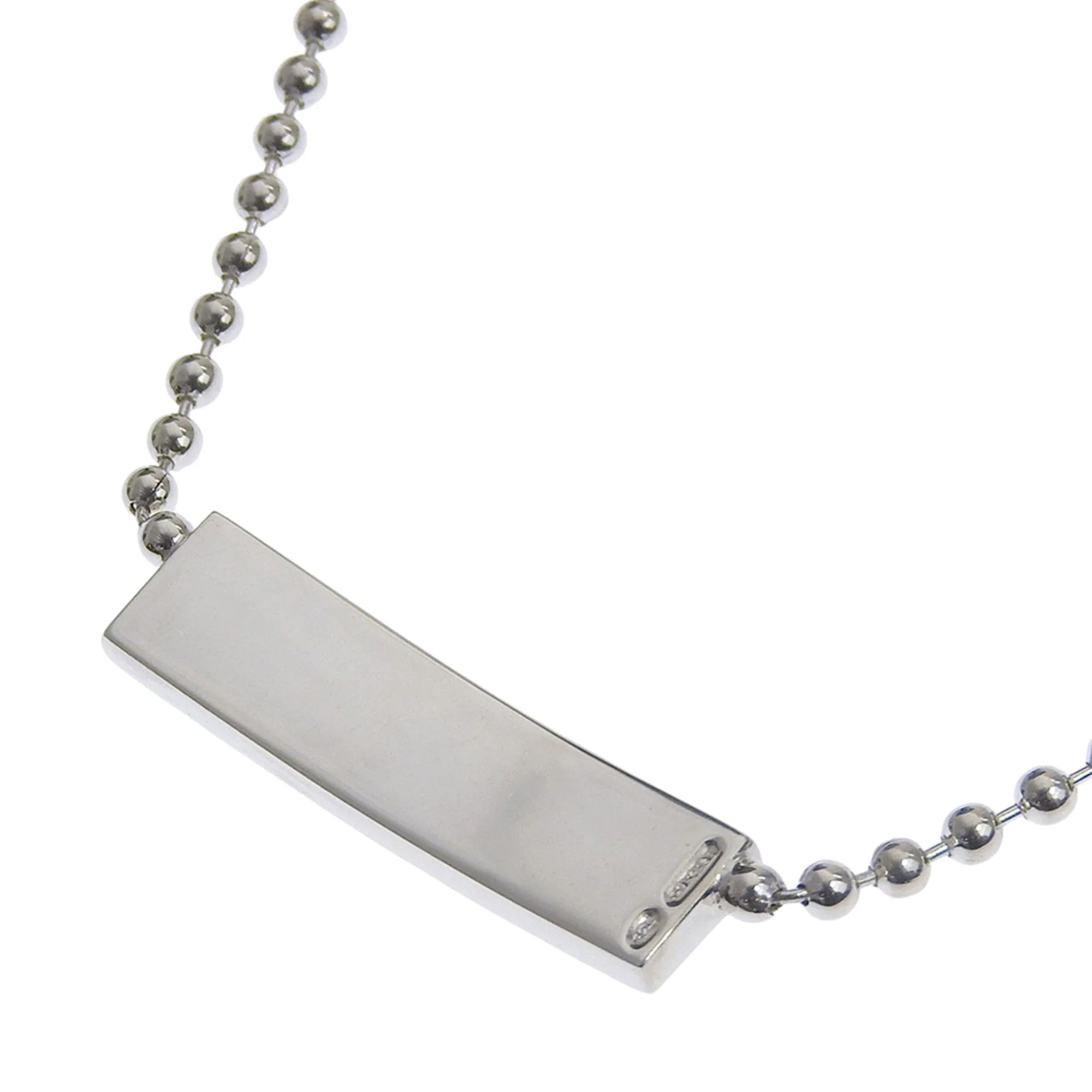 Ball Chain Pendant Necklace Sterling Silver - Image 3