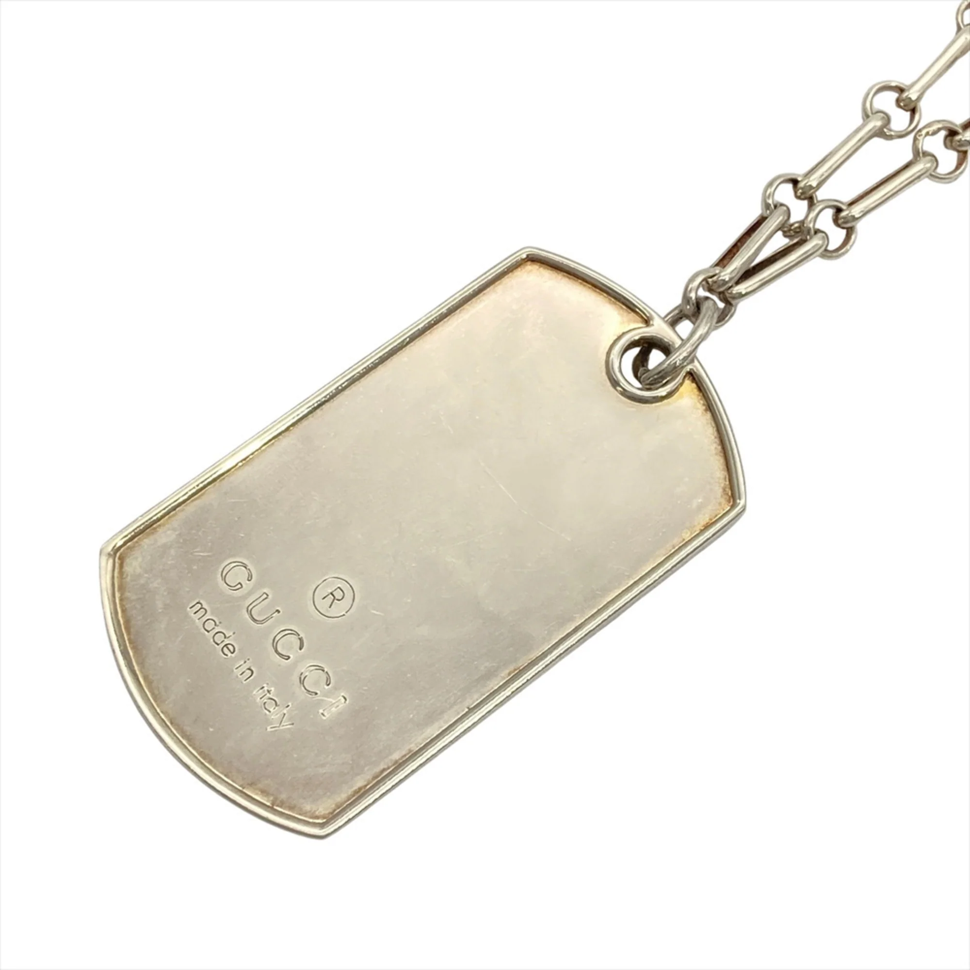 Dog Tag Pendant Necklace Sterling Silver - Image 2