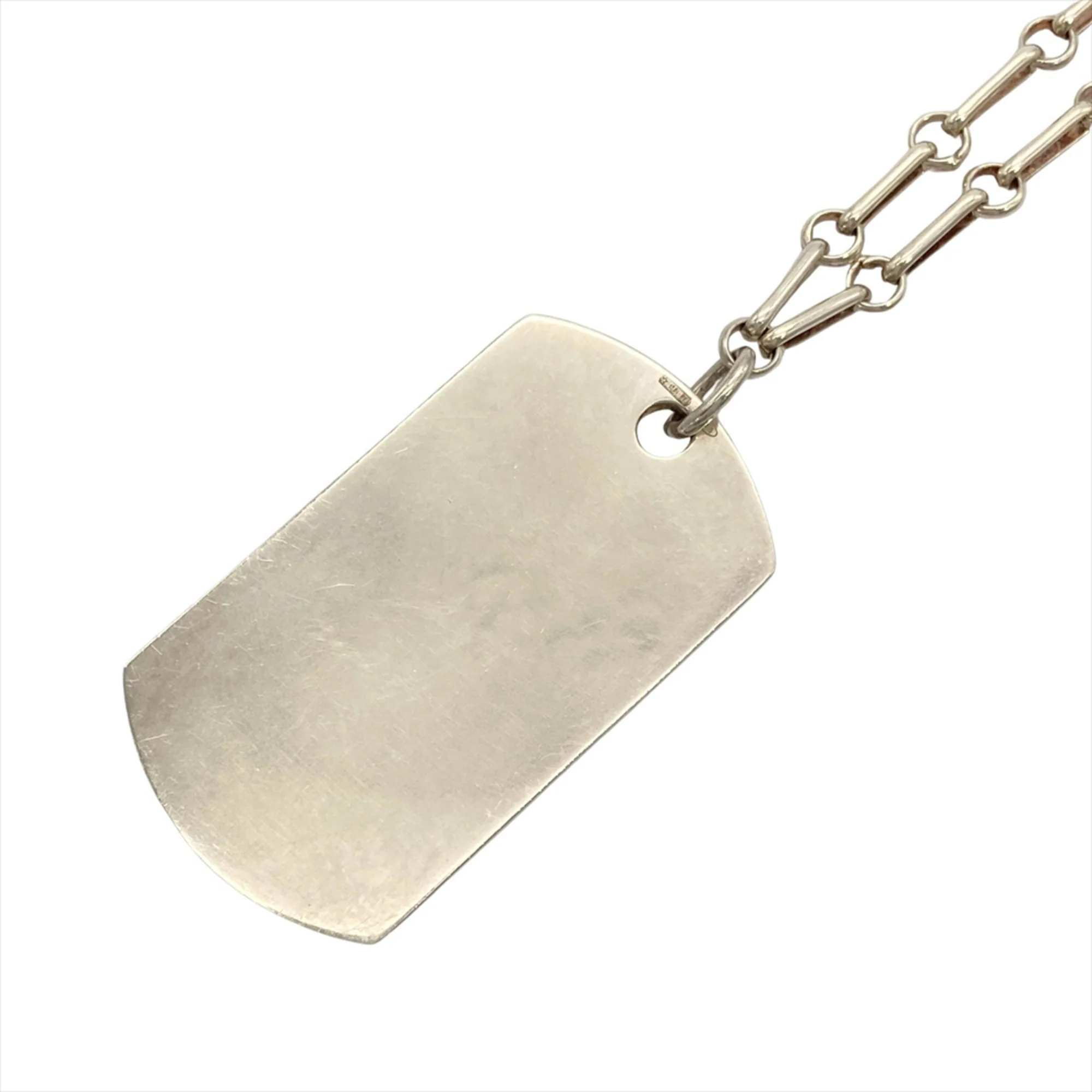 Dog Tag Pendant Necklace Sterling Silver - Image 3