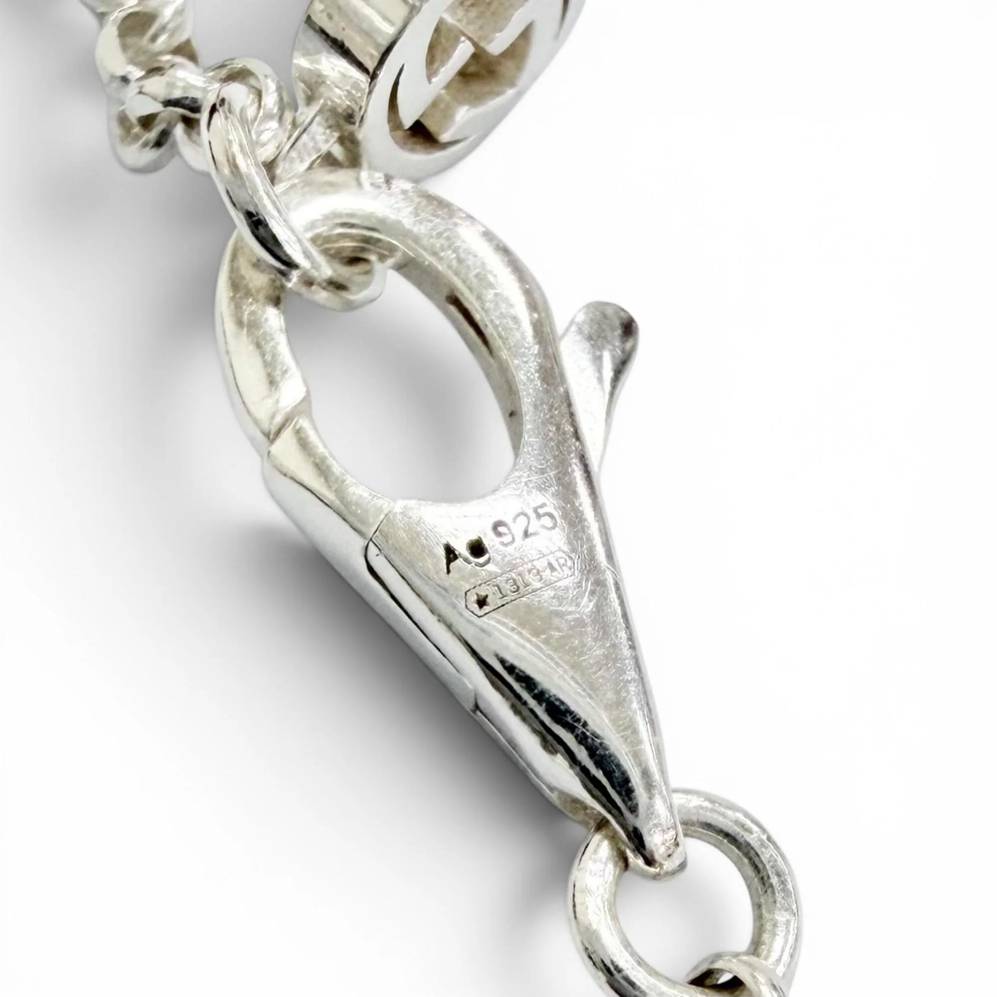 Double G Pendant Necklace Sterling Silver - Image 9