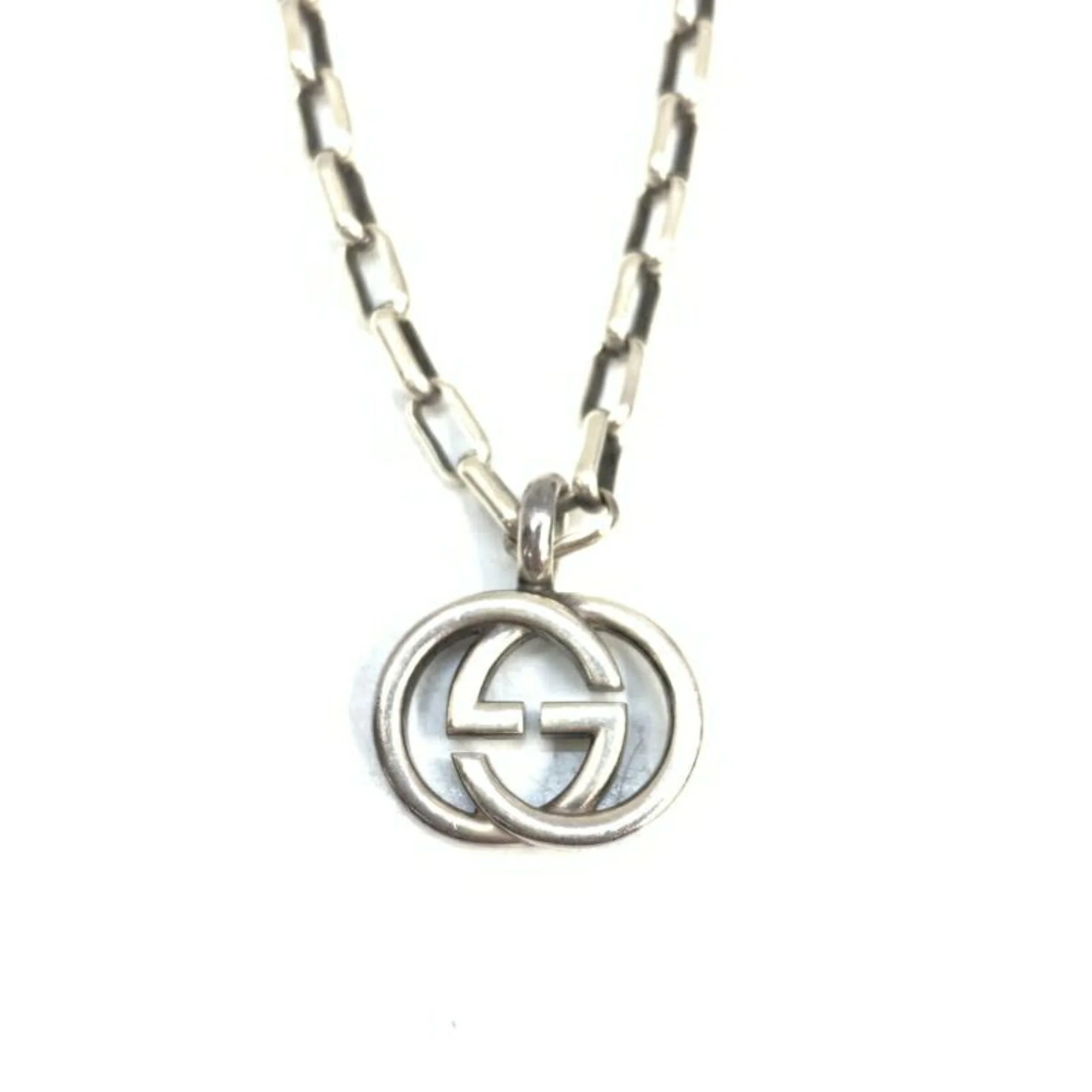 GG Interlocking Chain Pendant Necklace Sterling Silver - Image 2