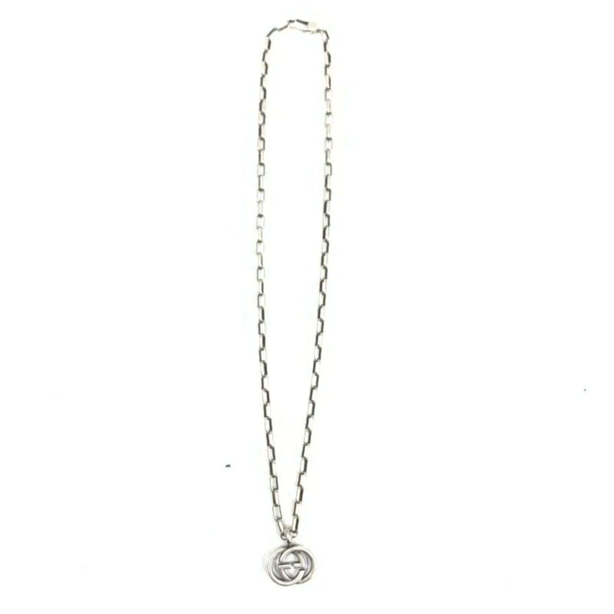 GG Interlocking Chain Pendant Necklace Sterling Silver - Image 3