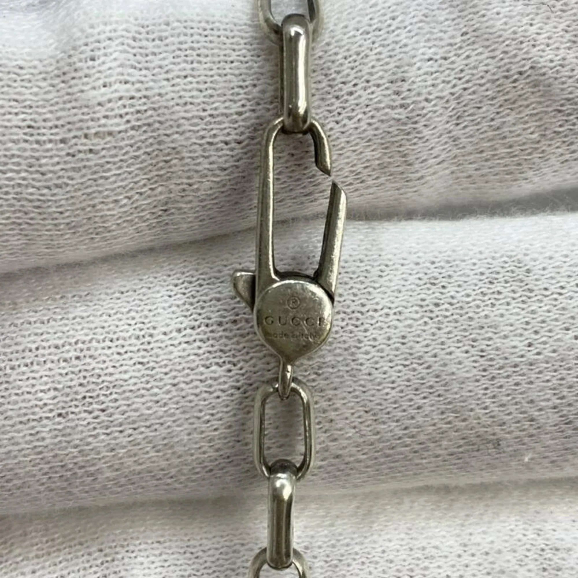 GG Interlocking Chain Pendant Necklace Sterling Silver - Image 4