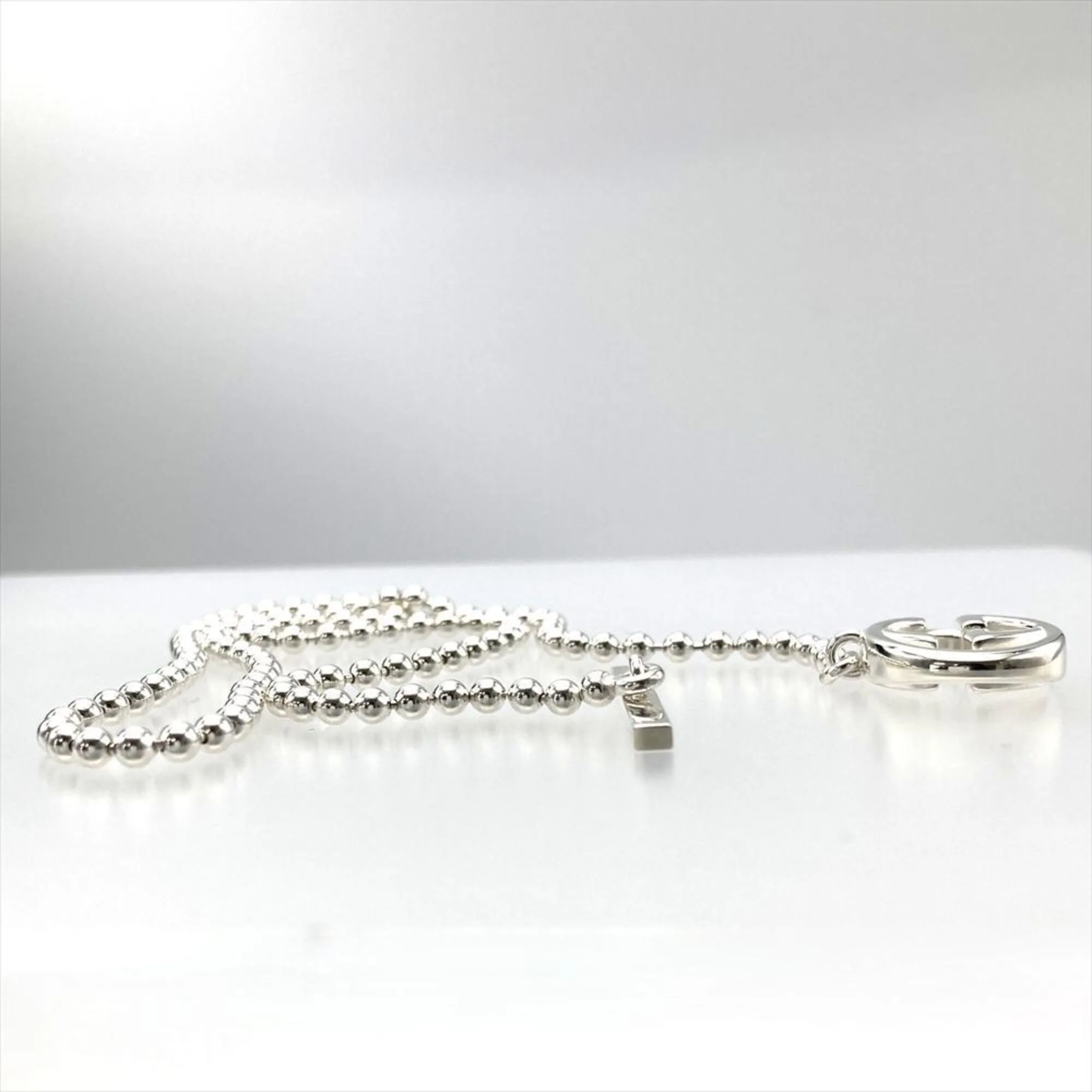 Interlocking G Ball Chain Pendant Necklace Sterling Silver - Image 4