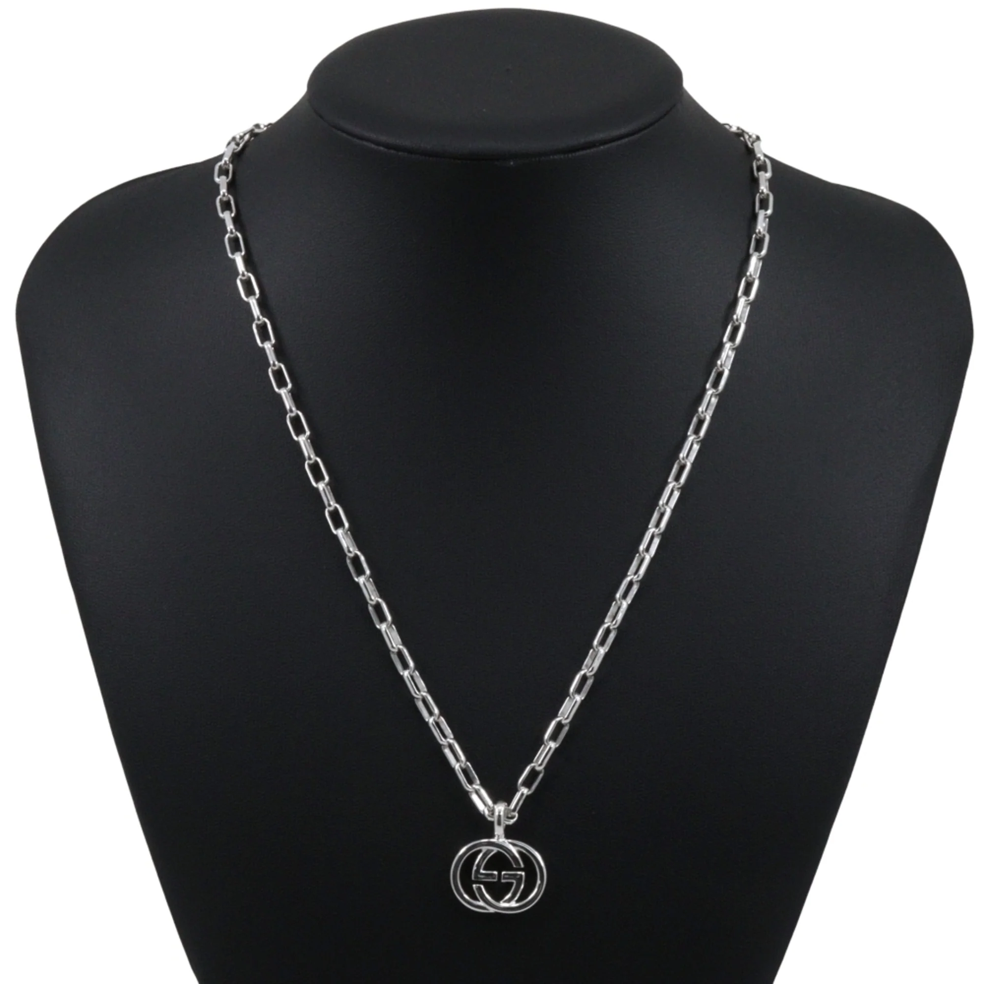Interlocking G Pendant Necklace Sterling Silver - Image 2