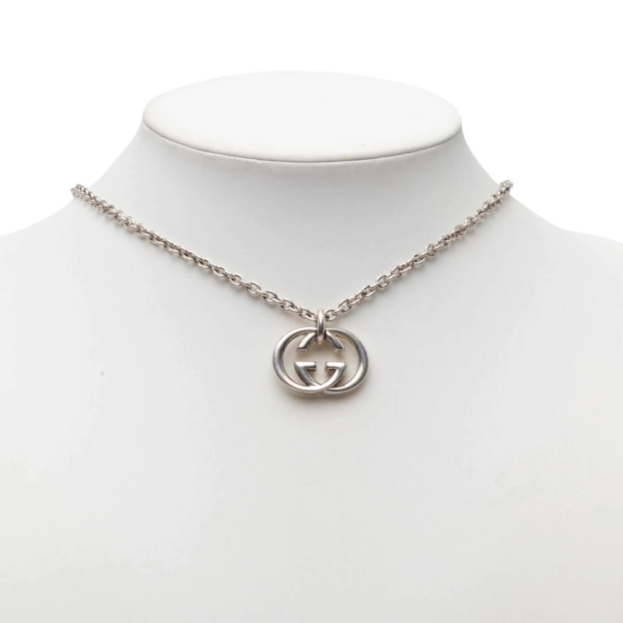 Interlocking G Pendant Necklace Sterling Silver - Image 7