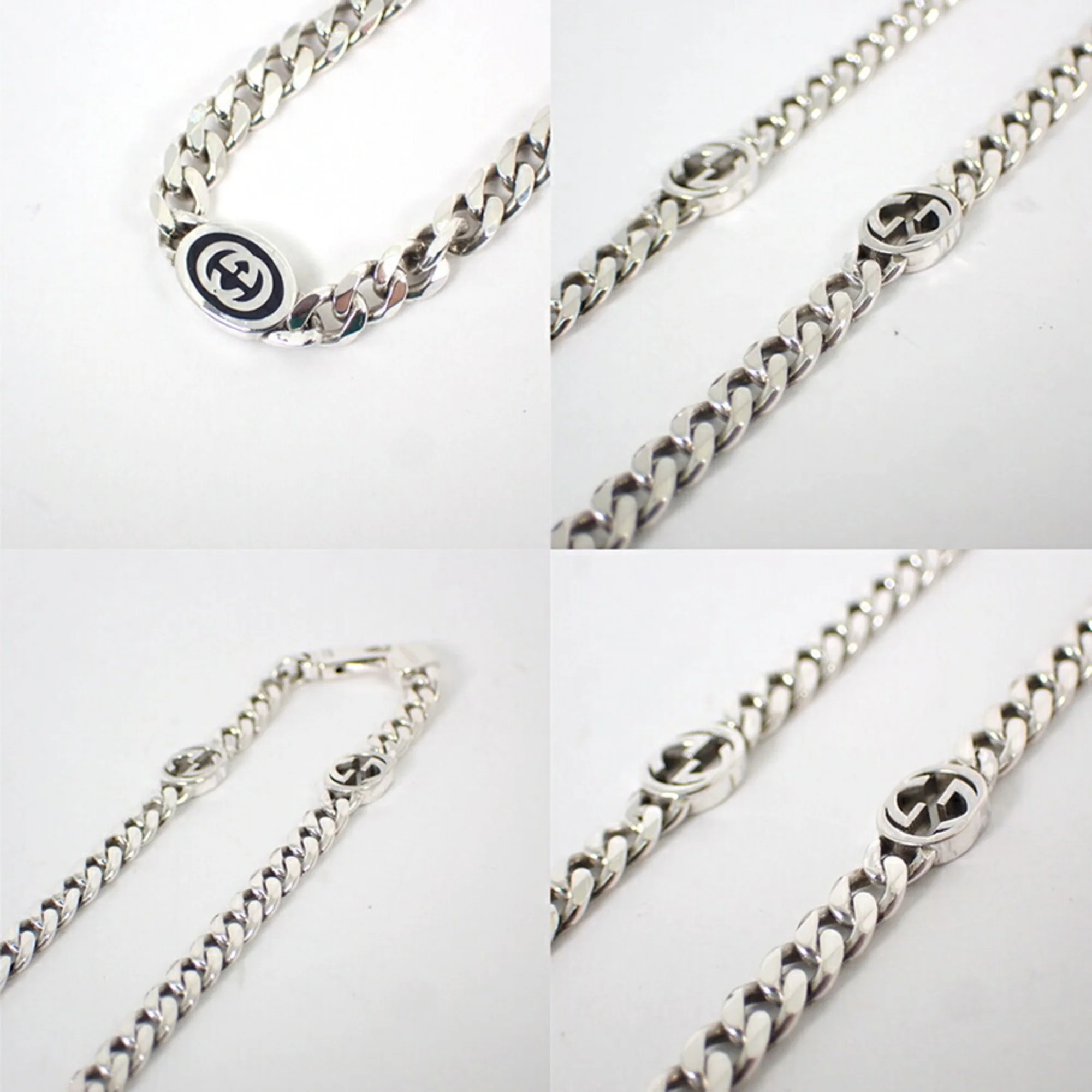 Interlocking G Pendant Necklace Sterling Silver - Image 9