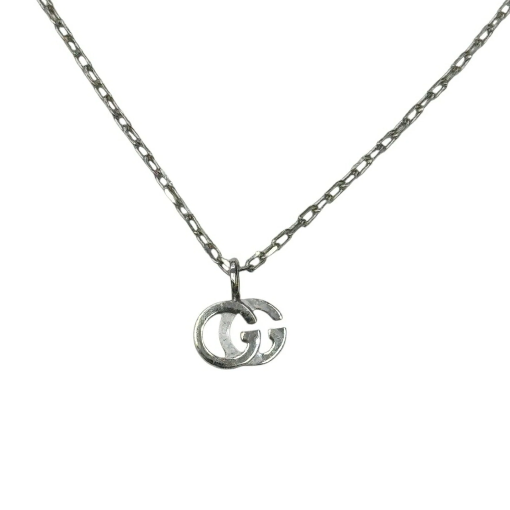 Interlocking Pendant Necklace 18K White Gold