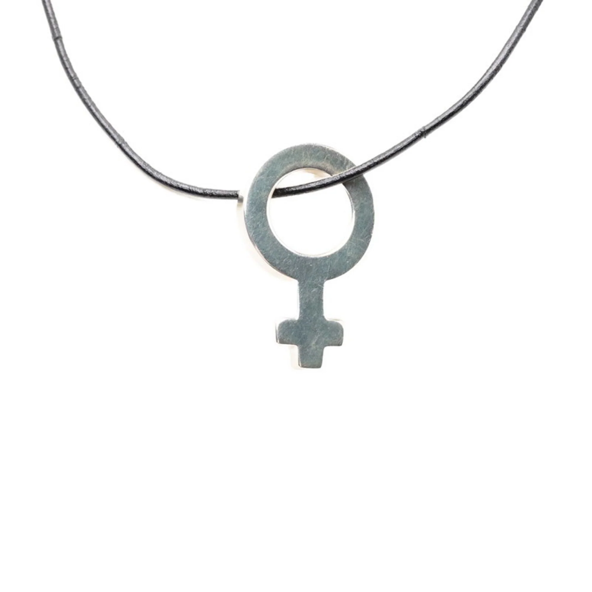 Mess Symbol Pendant Necklace Sterling Silver - Image 2