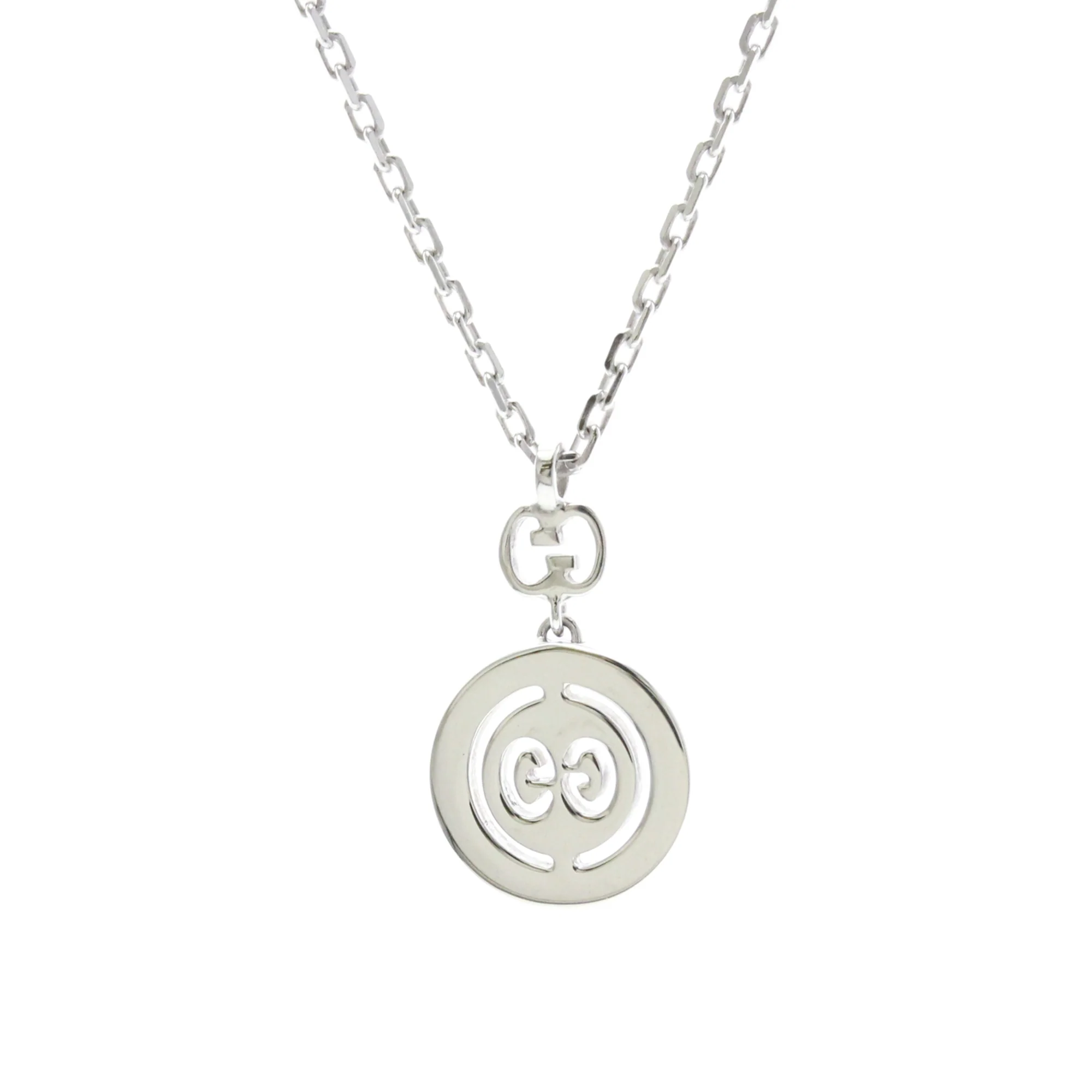 Pendant Necklace 18K White Gold with Diamond - Image 2