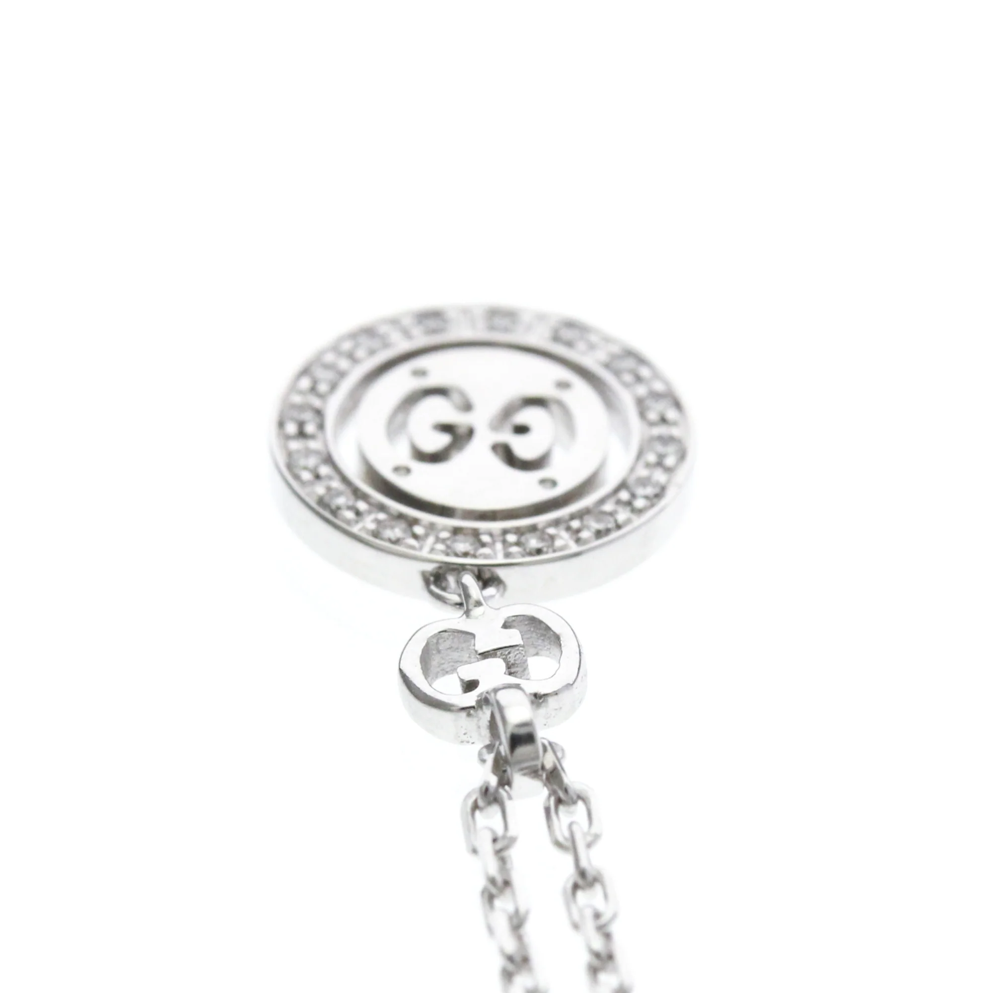 Pendant Necklace 18K White Gold with Diamond - Image 6