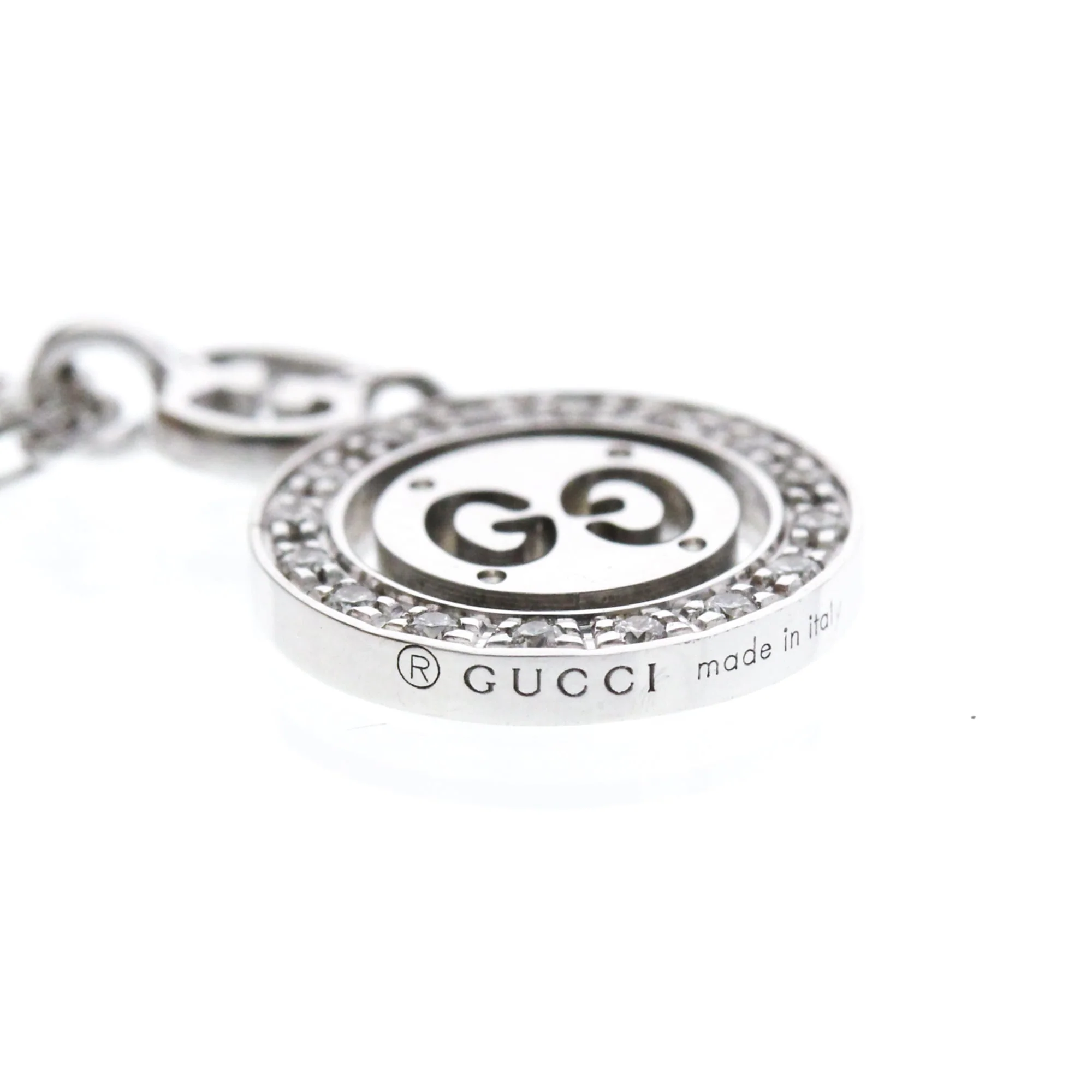 Pendant Necklace 18K White Gold with Diamond - Image 8