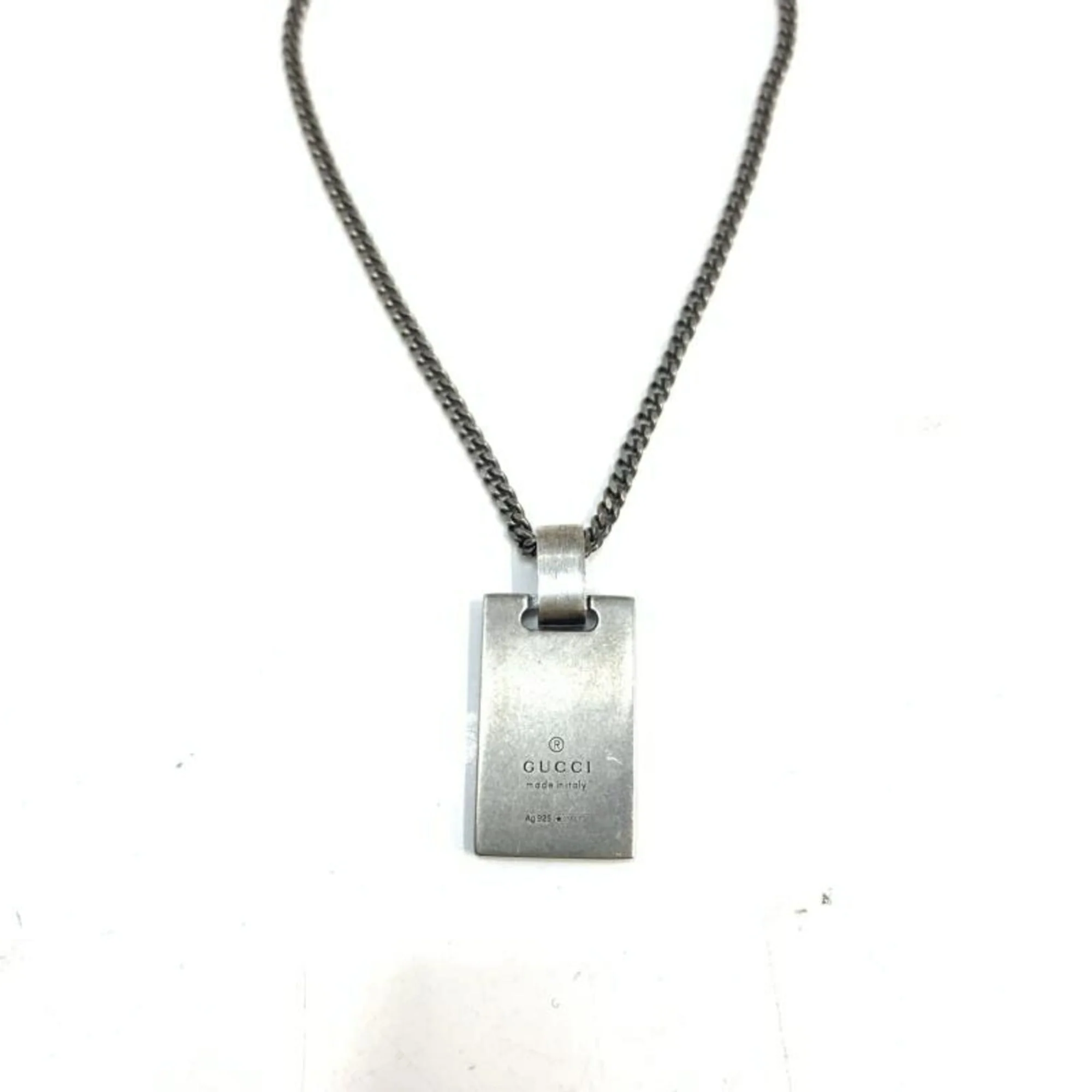 Sherry Line Pendant Necklace Sterling Silver with Diamante - Image 3