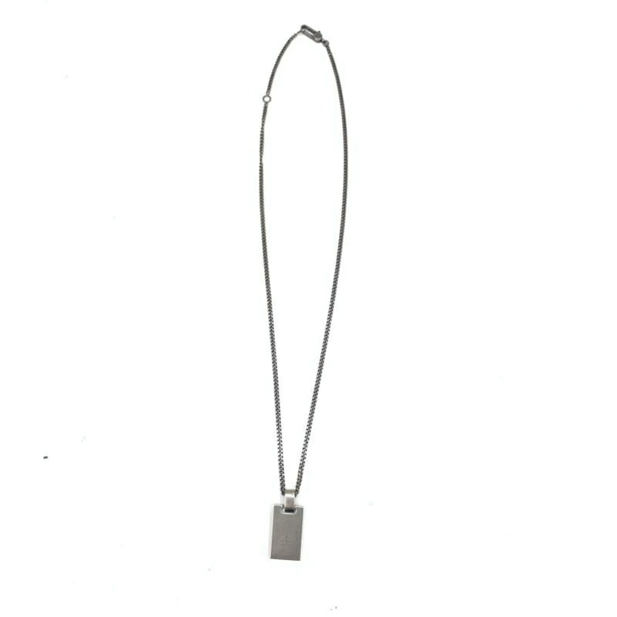 Sherry Line Pendant Necklace Sterling Silver with Diamante - Image 5